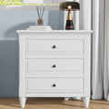 [variant:N889P444140K] 3-Drawer Painted Nightstand – 28-Inch – White image 1