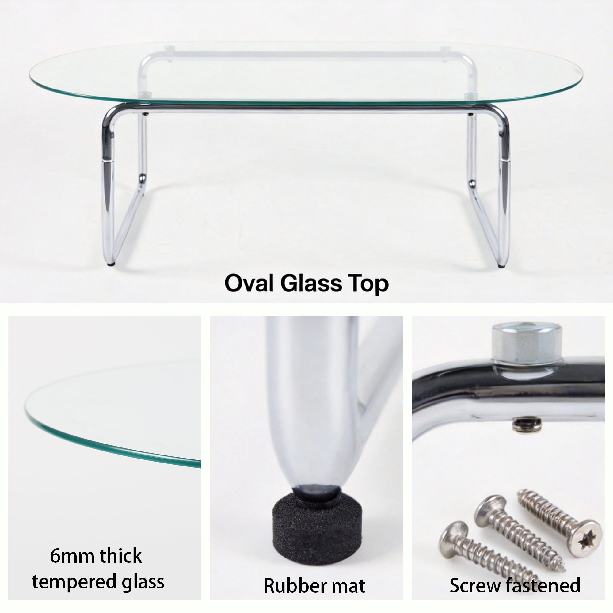 Curved Tempered-Glass Coffee Table — [variant:W3738P499157] Transparent image 3