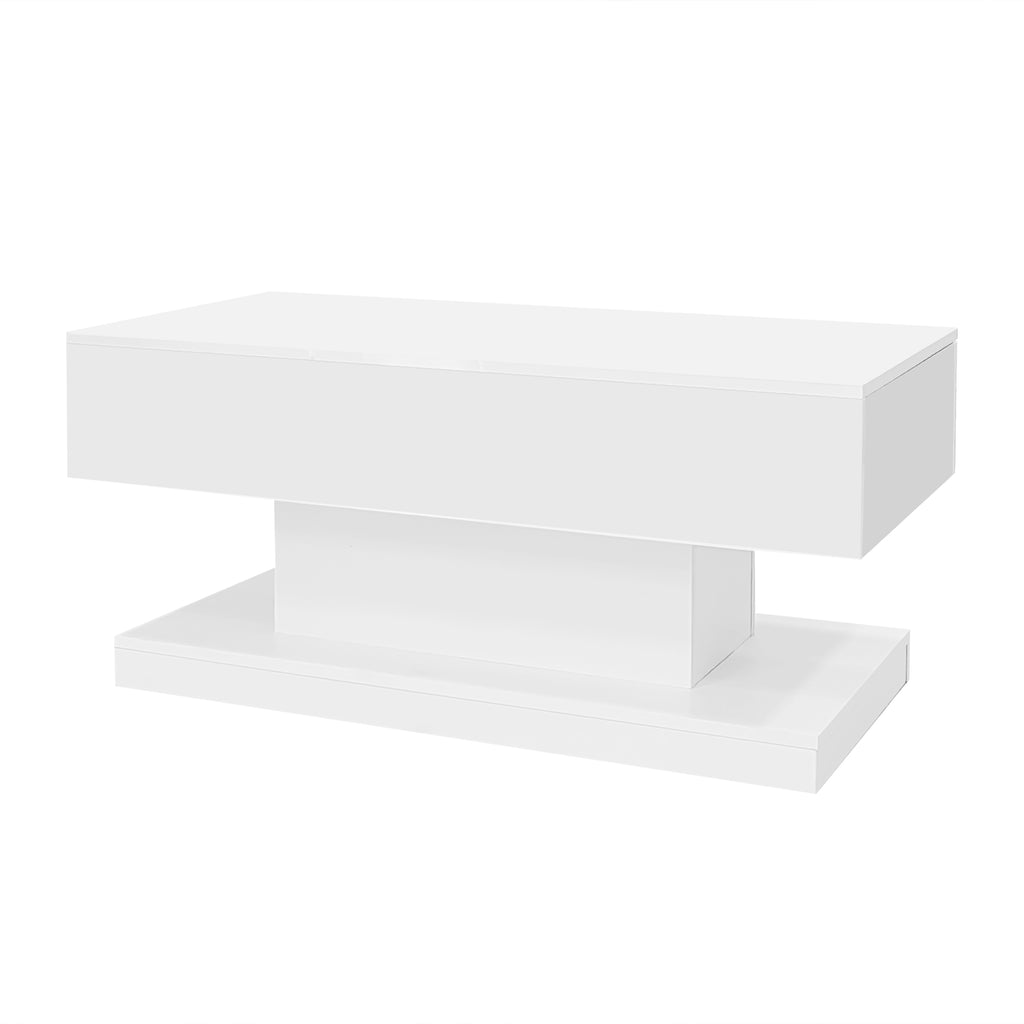 [variant:N892P407974W] High-Gloss Lift-Top Coffee Table with LED Lights image 18