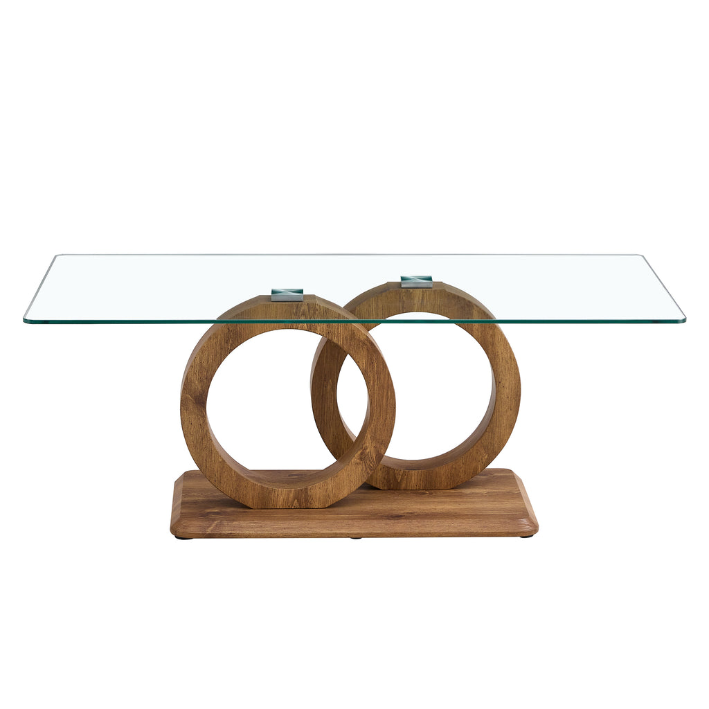 [variant:W3806P439658] Double-Ring Glass Coffee Table image 27