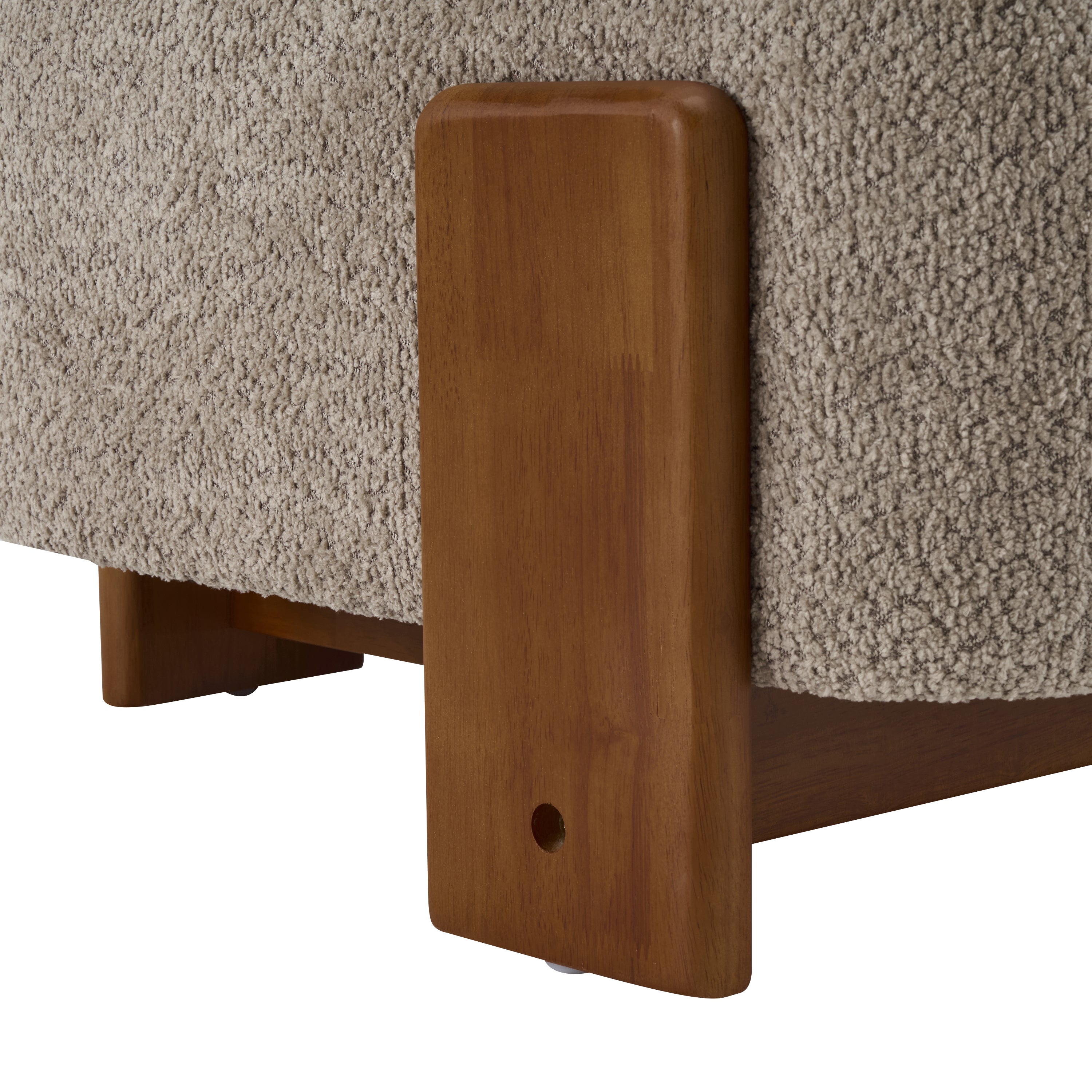 Modern Bouclé Lounge Chair — [variant:N913P495894R] Brown,Walnut image 9