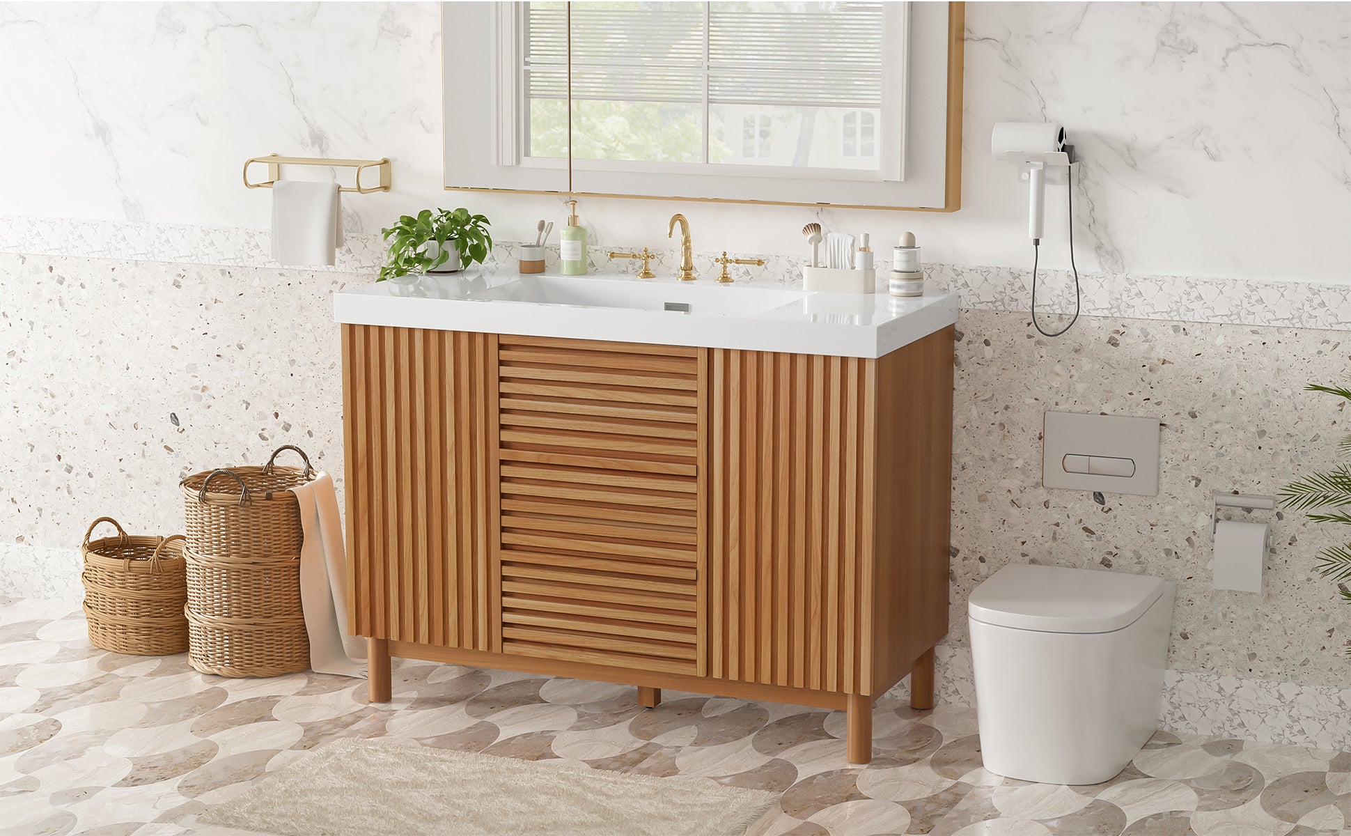 [variant:N729P000036N] Bathroom Vanity with SMC Sink – 47.2-Inch image 23