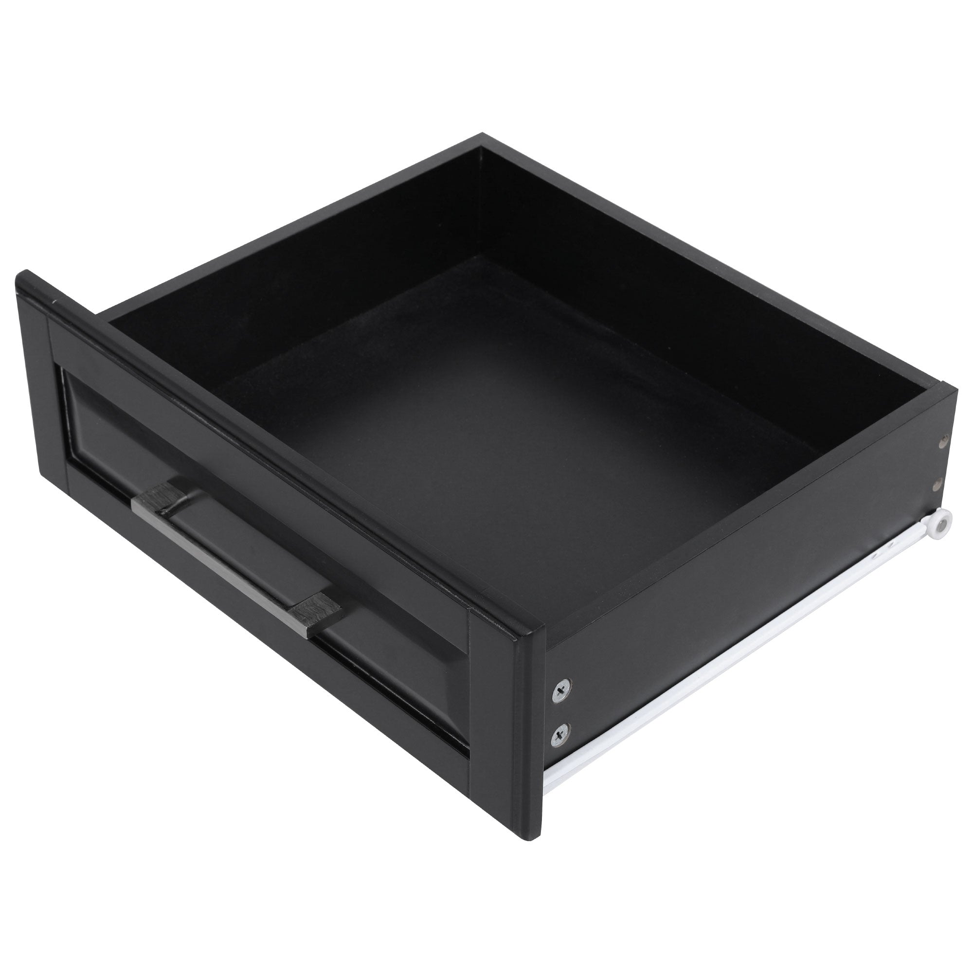 [variant:N853P390045B] Rolling Kitchen Island with Tilt-Out Trash Cabinet – Black, 50.7-Inch image 11