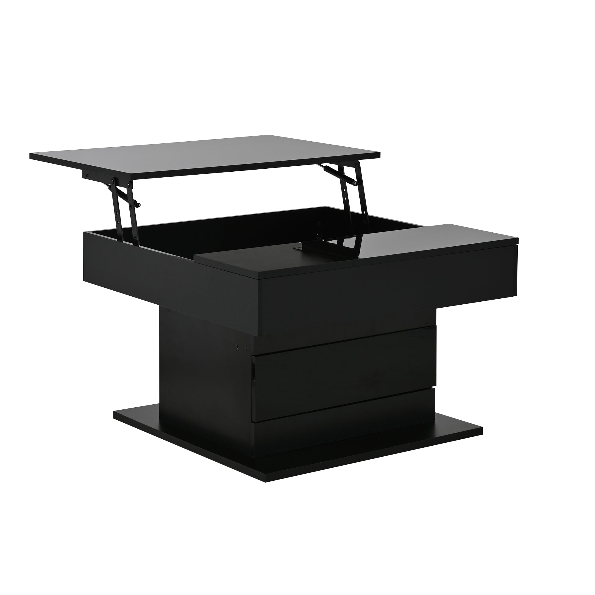 [variant:N892P423296B] Black 360° Rotating Lift-Top Coffee Table image 33