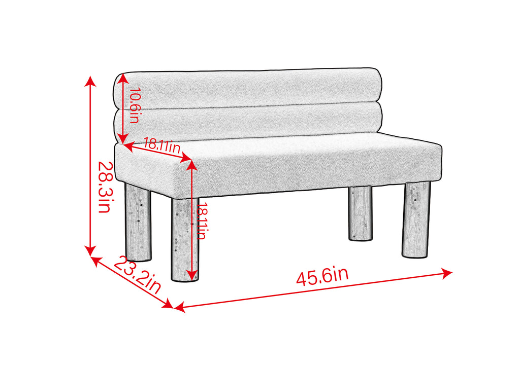 [variant:W5031P476711] Oversized Bouclé Dining Bench image 12