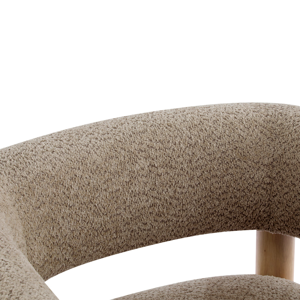 [variant:N898P443472B] Bouclé Accent Armchair – Light Camel image 9