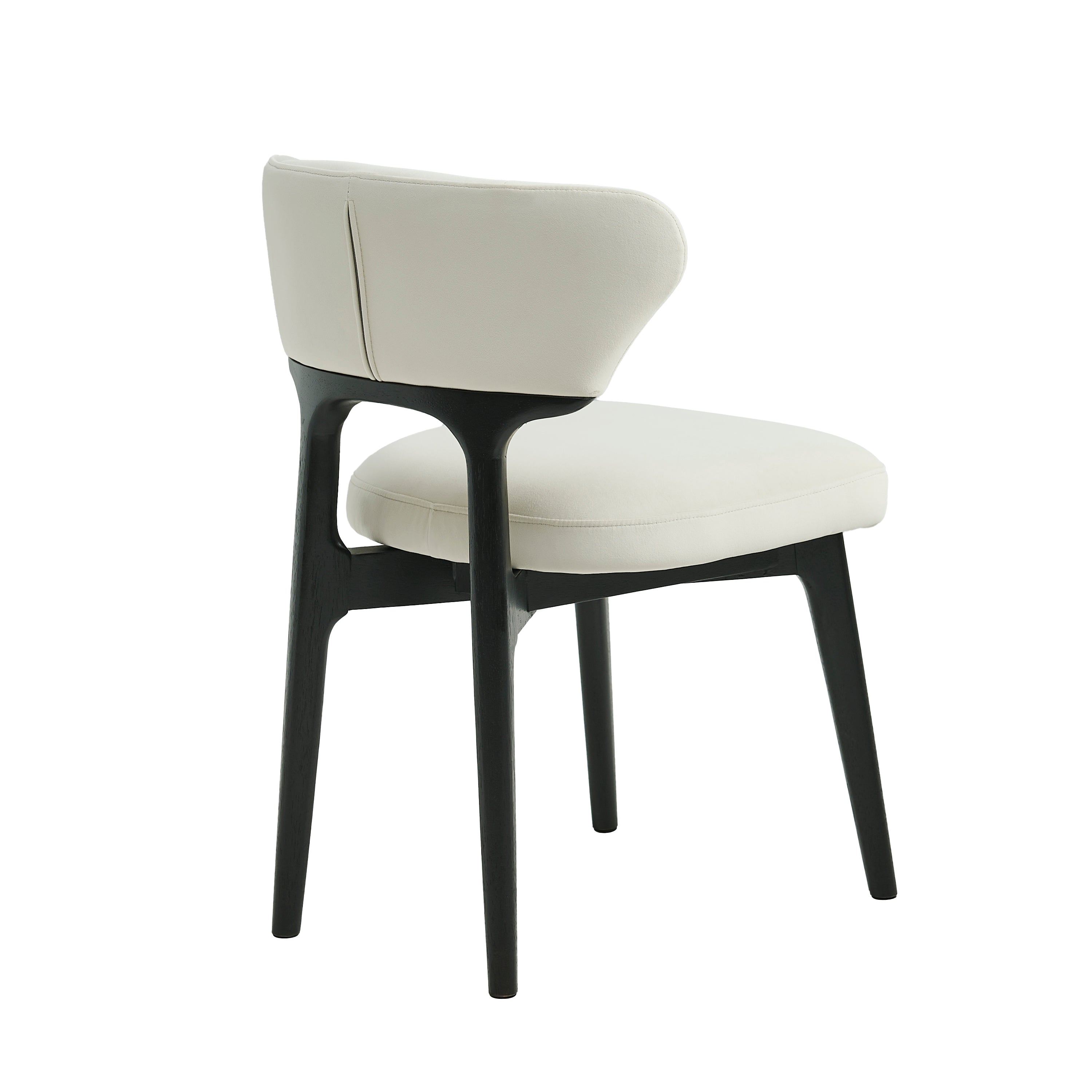 [variant:N876P312810A] Set of 2 Black Upholstered Solid Wood Dining Chairs image 8