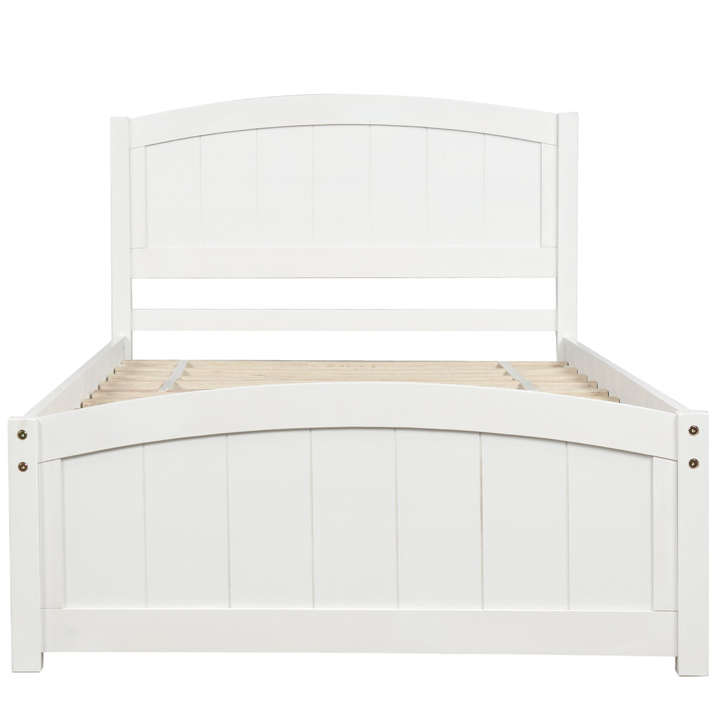 [variant:N850P475815K] Twin Platform Bed with Headboard and Footboard – White image 7