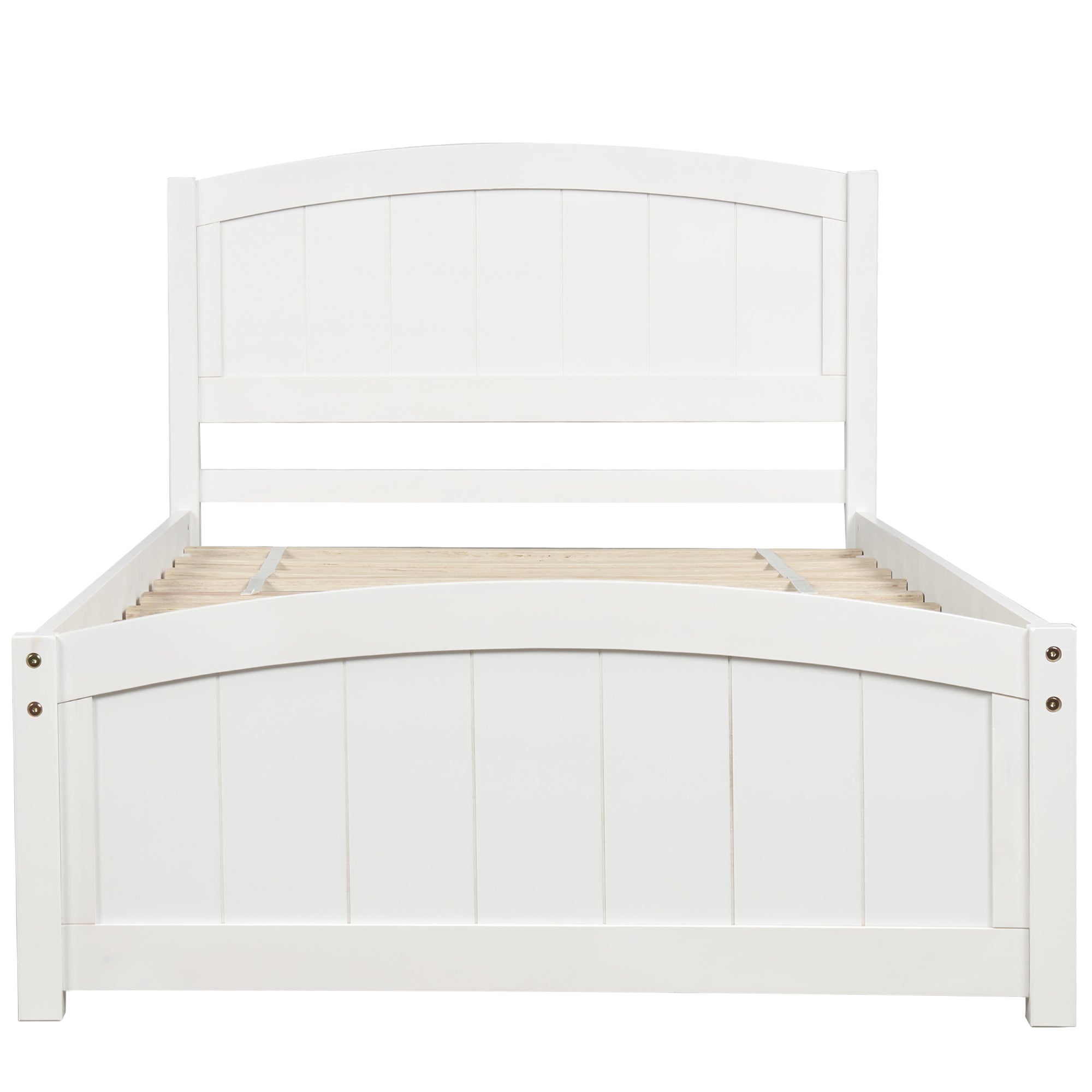 [variant:N850P475815K] Twin Platform Bed with Headboard and Footboard – White image 7