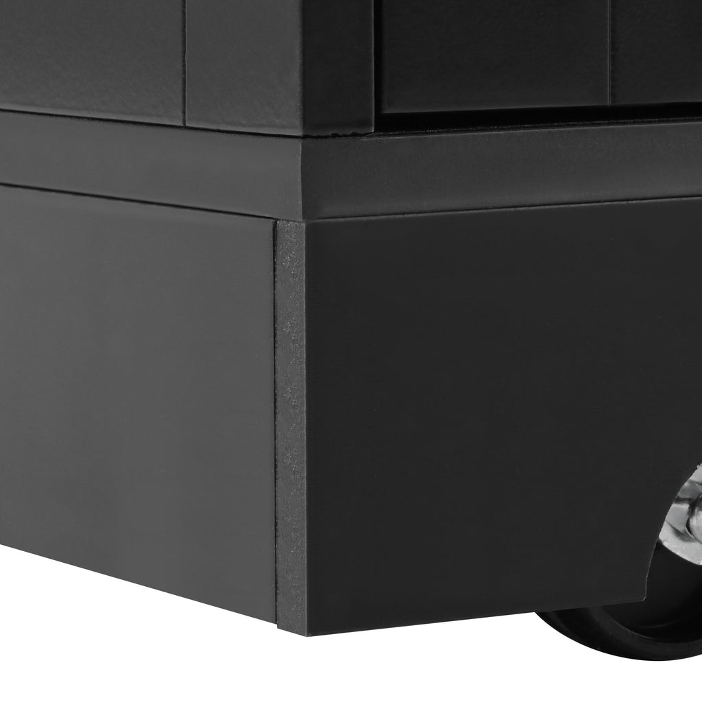 [variant:N853S000006B] Dual-Drop-Leaf Rolling Kitchen Island – Black, 55.75-Inch image 37