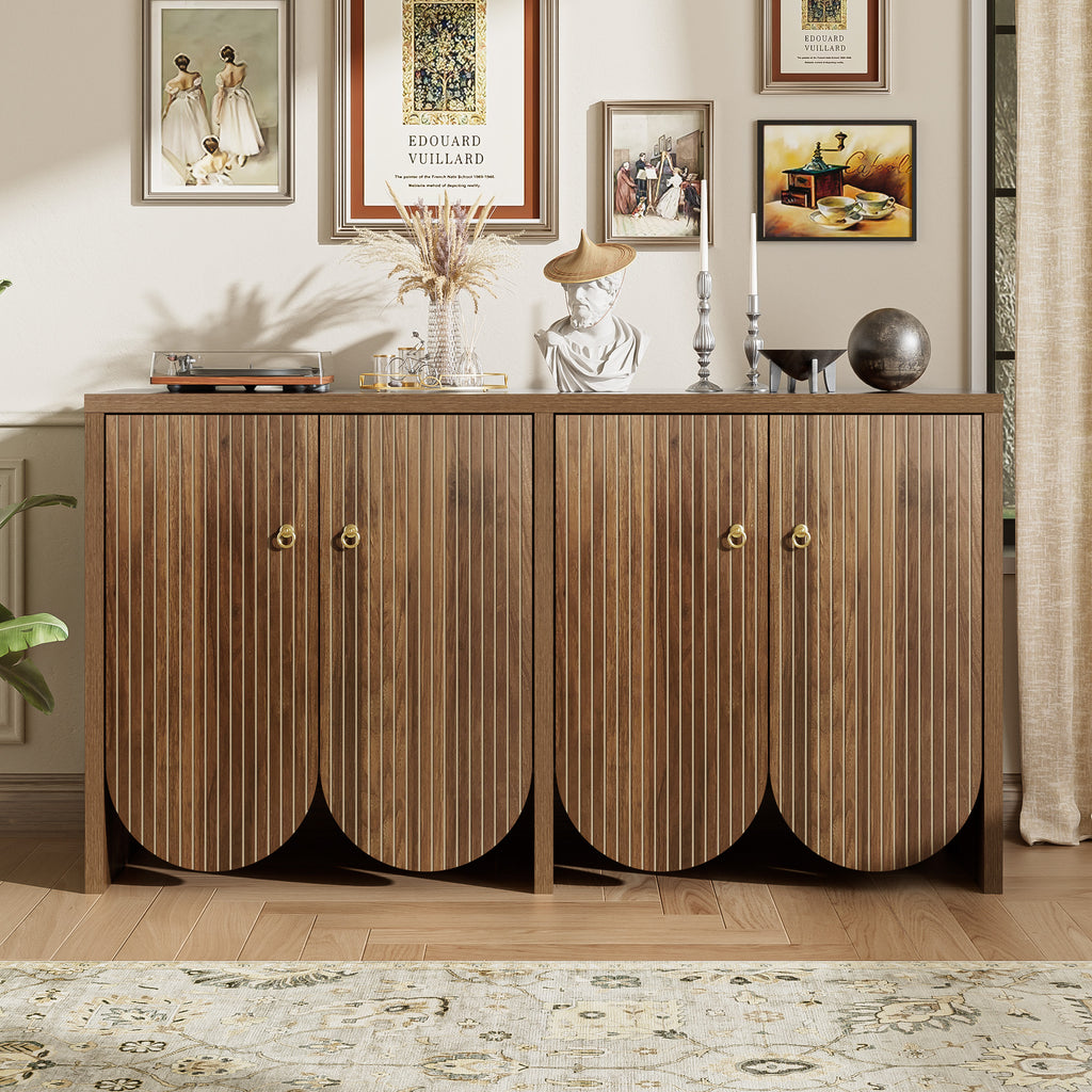 [variant:GA0002N] Fluted 4-Door Sideboard – Walnut image 10