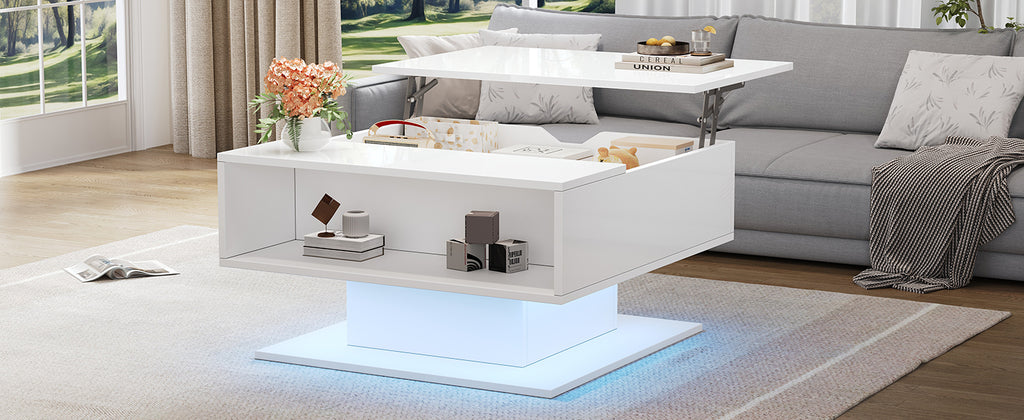 [variant:N892P428789W] High-Gloss Hydraulic Lift Coffee Table with Storage image 26