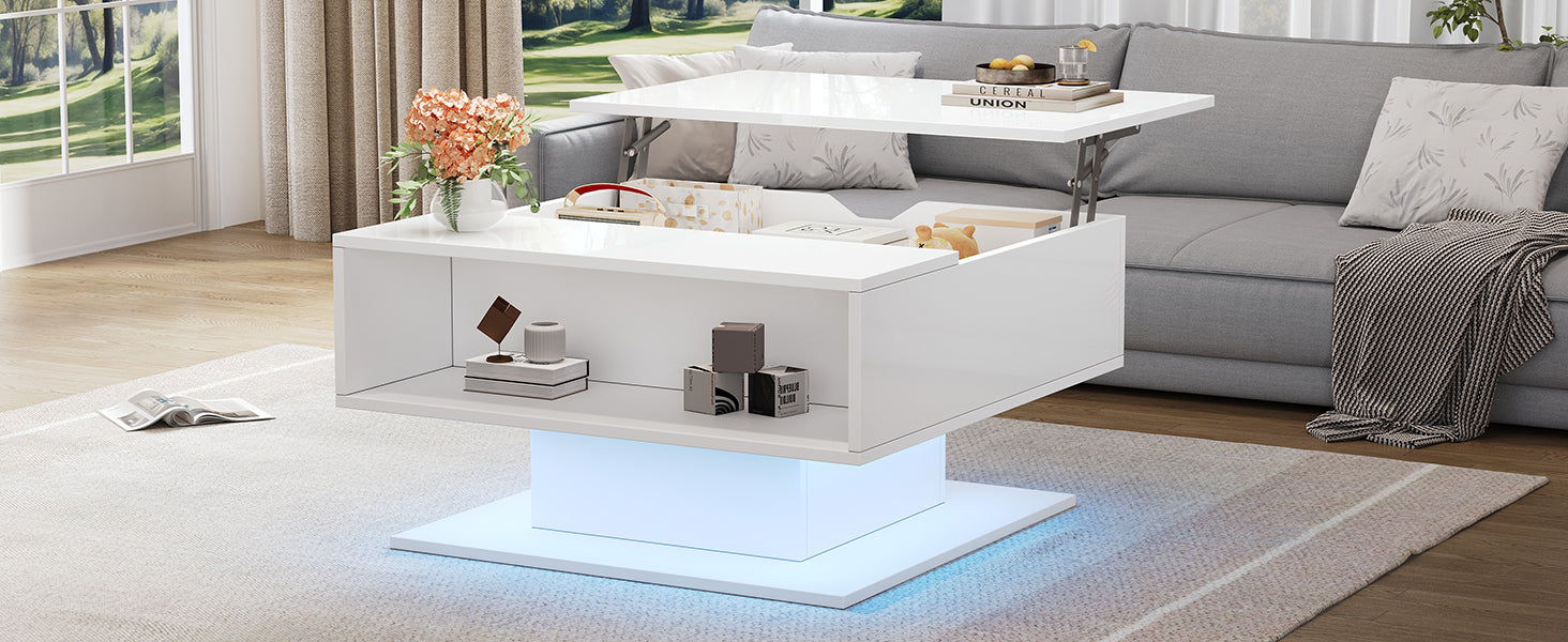 [variant:N892P428789W] High-Gloss Hydraulic Lift Coffee Table with Storage image 26