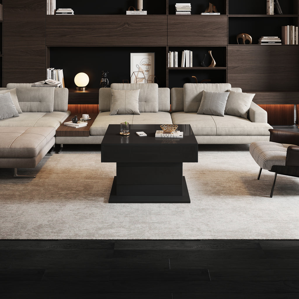 [variant:N892P423296B] Black 360° Rotating Lift-Top Coffee Table image 30
