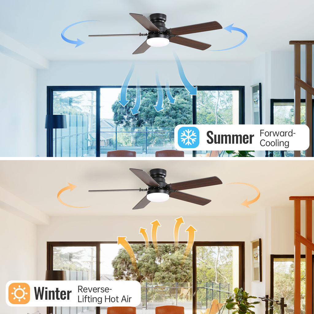 [variant:W5691P515283] Matte Black Ceiling Fan with Dimmable Light – 42-Inch image 7