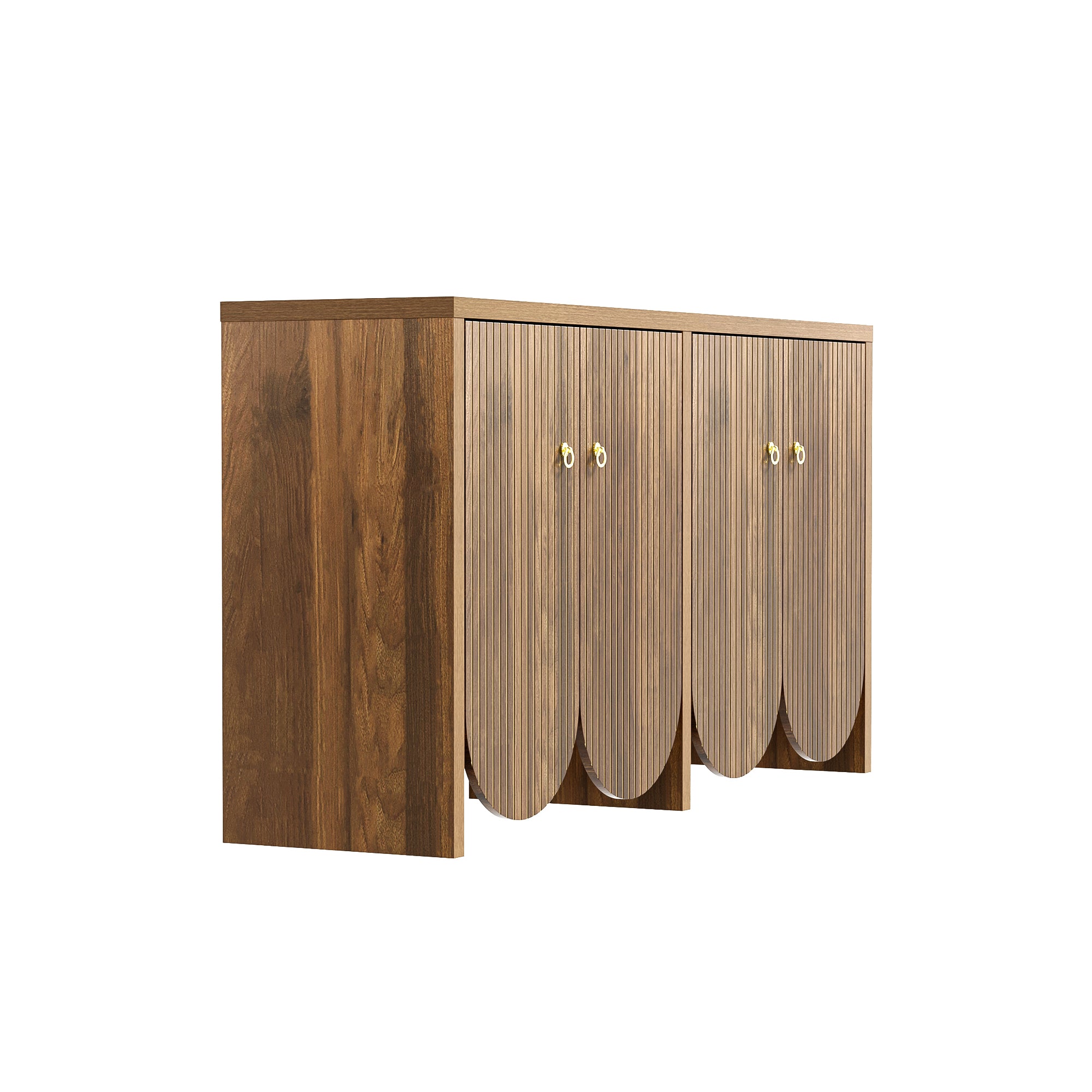 [variant:GA0002N] Fluted 4-Door Sideboard – Walnut image 16