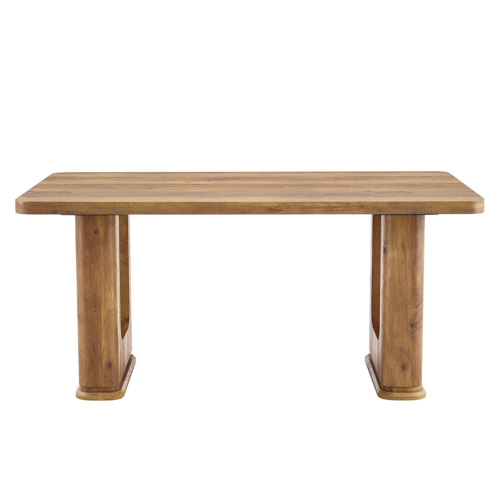 [variant:W3806S00012] Wood-Grain U-Leg Dining Table – 64.5-Inch image 19