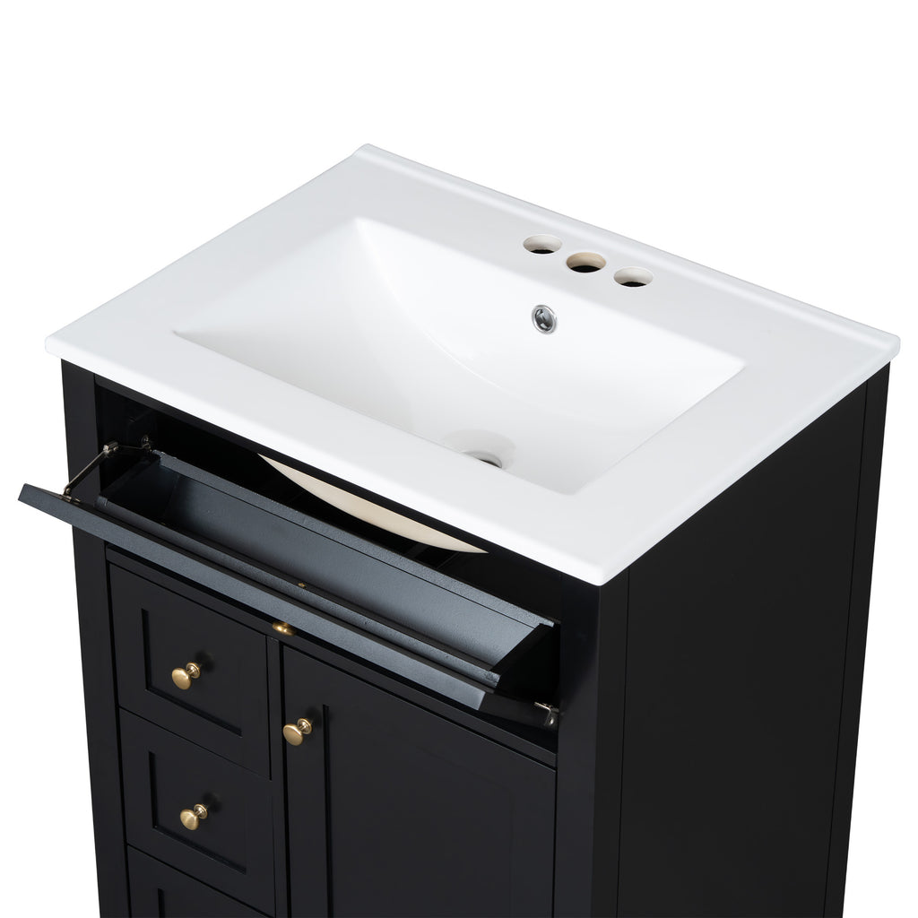 [variant:N725P280631B] Black Bathroom Vanity with Ceramic Sink – 24-Inch image 23