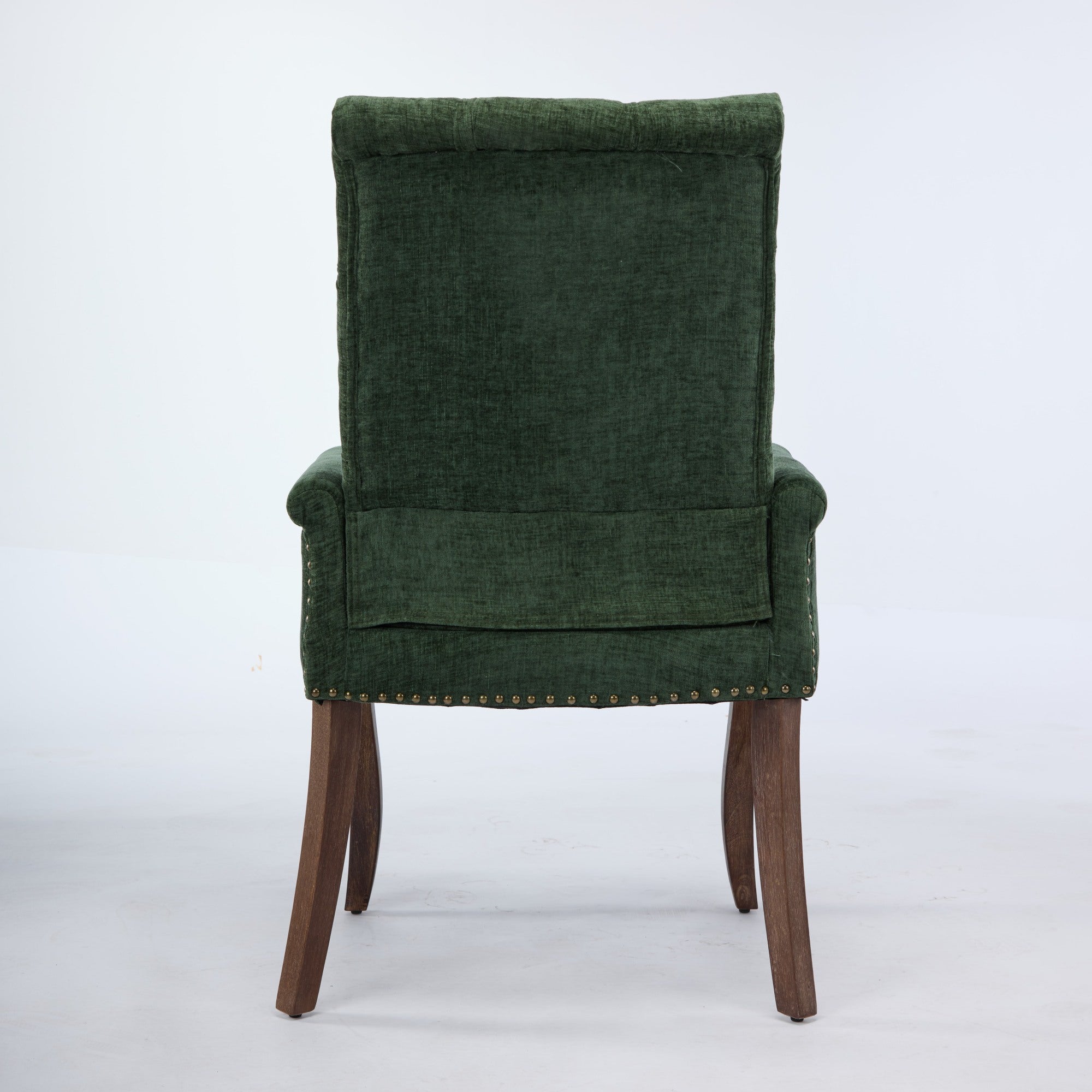 [variant:W5755P503872] Tufted Chenille Dining Armchair – Olive Green image 7