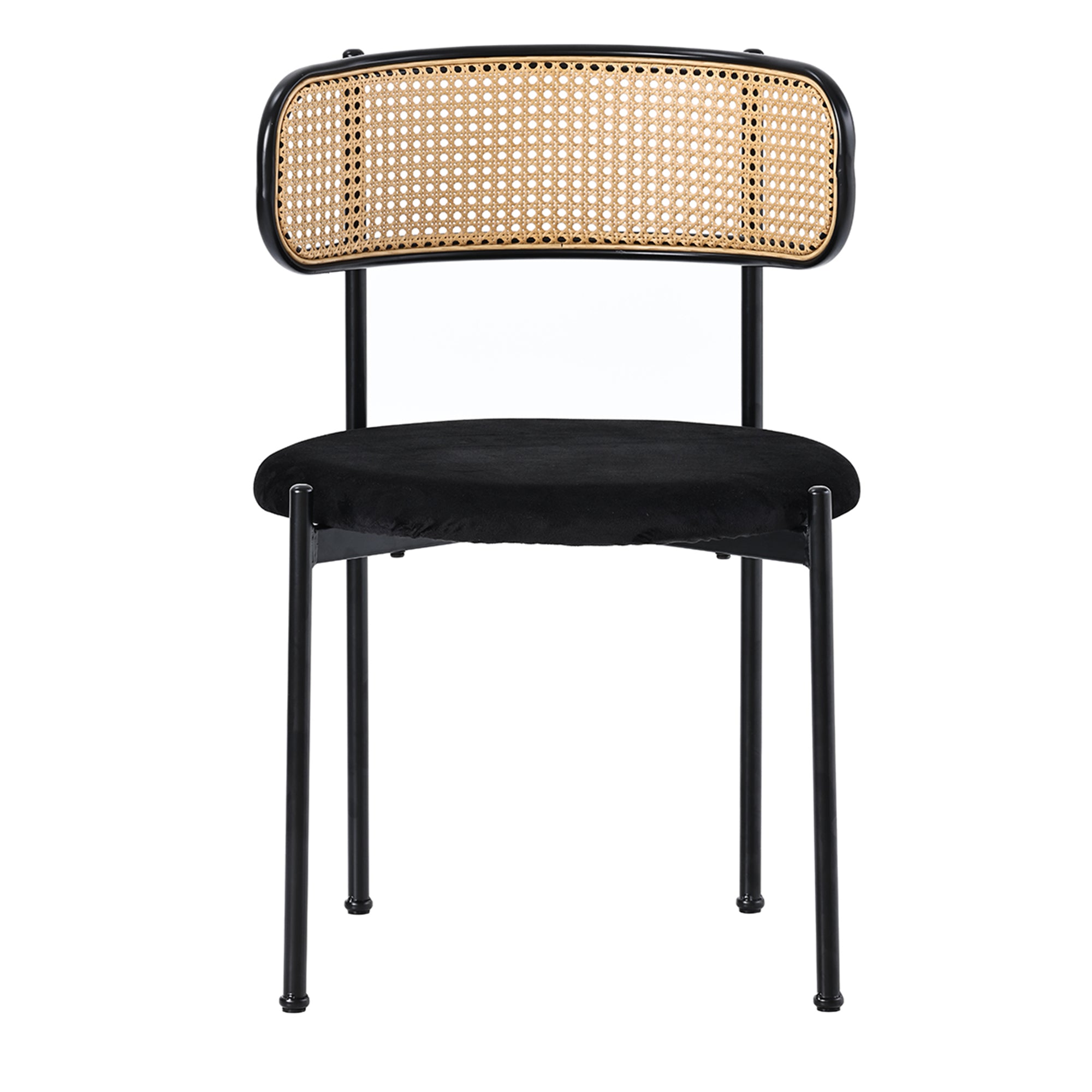 [variant:N859P374642S] Set of 4 Modern Black Velvet Dining Chairs image 12