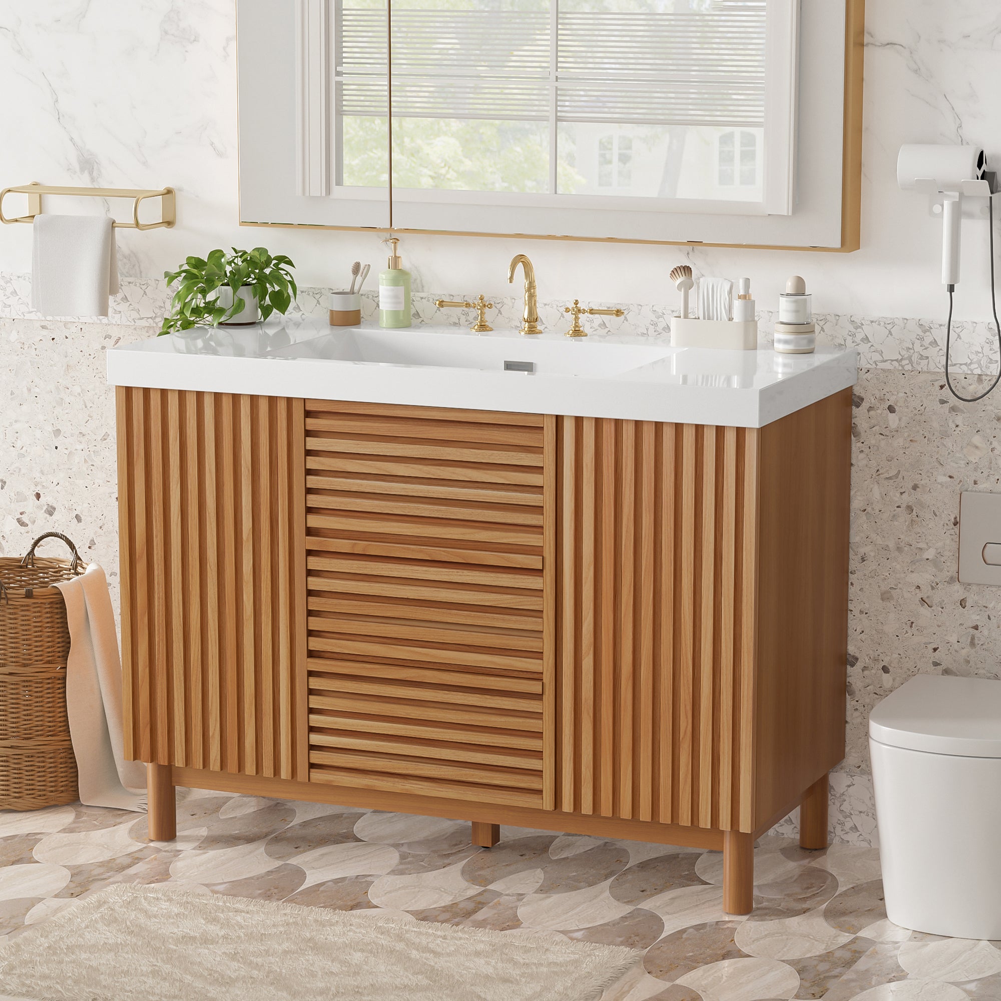 [variant:N729P000036N] Bathroom Vanity with SMC Sink – 47.2-Inch image 13