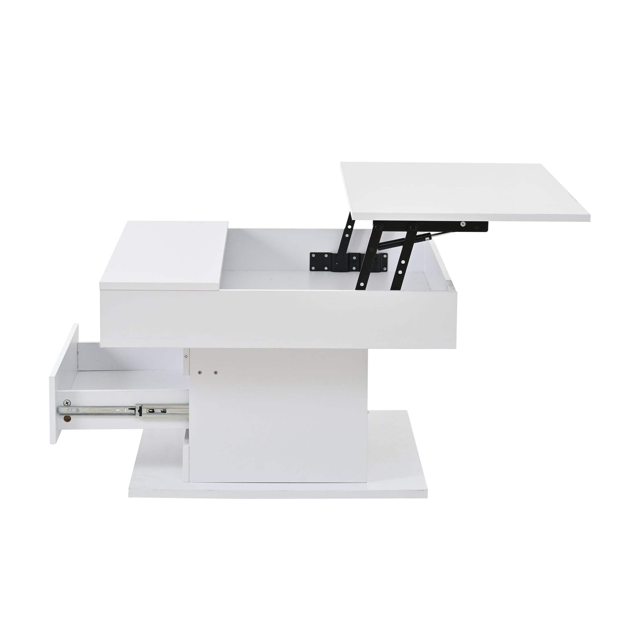 [variant:N892P423296W] 360° Rotating Lift-Top Coffee Table with Drawer image 6