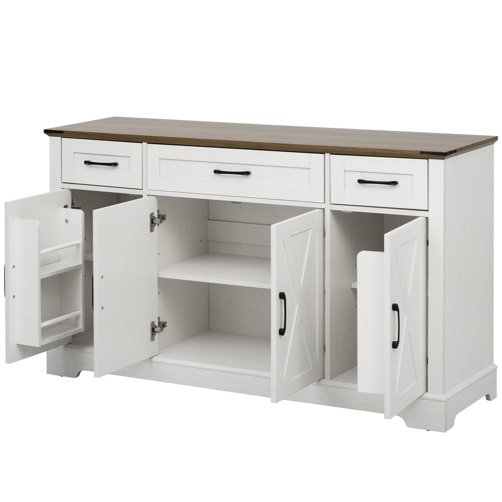 [variant:N853P444963W] 55-Inch Farmhouse Buffet Cabinet with Drawers image 34