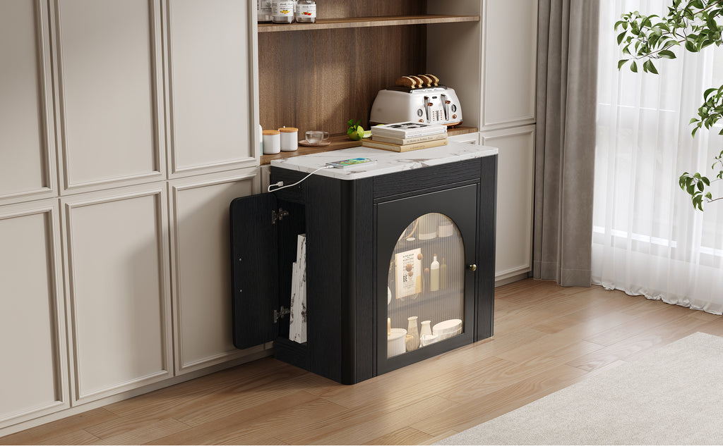 [variant:XW000024AAB-CA] Rolling Kitchen Island with Extendable Dining Table image 6
