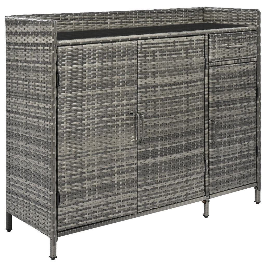 [variant:N853P387142G] Wicker Outdoor Storage Bar Cabinet – 47.5-Inch image 26