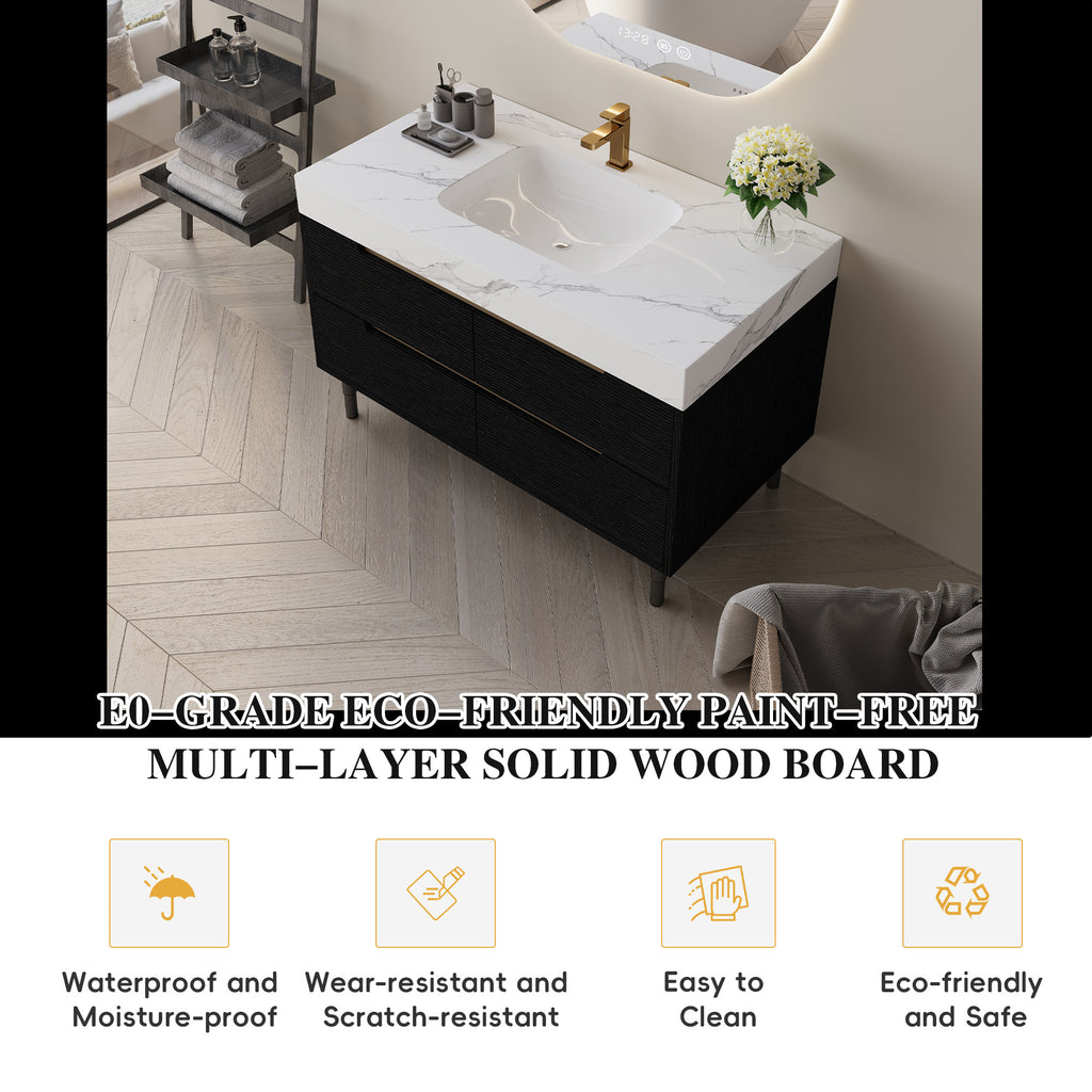 [variant:W5307S00006] Bathroom Vanity with Sintered Stone Top – 35.4-Inch image 14