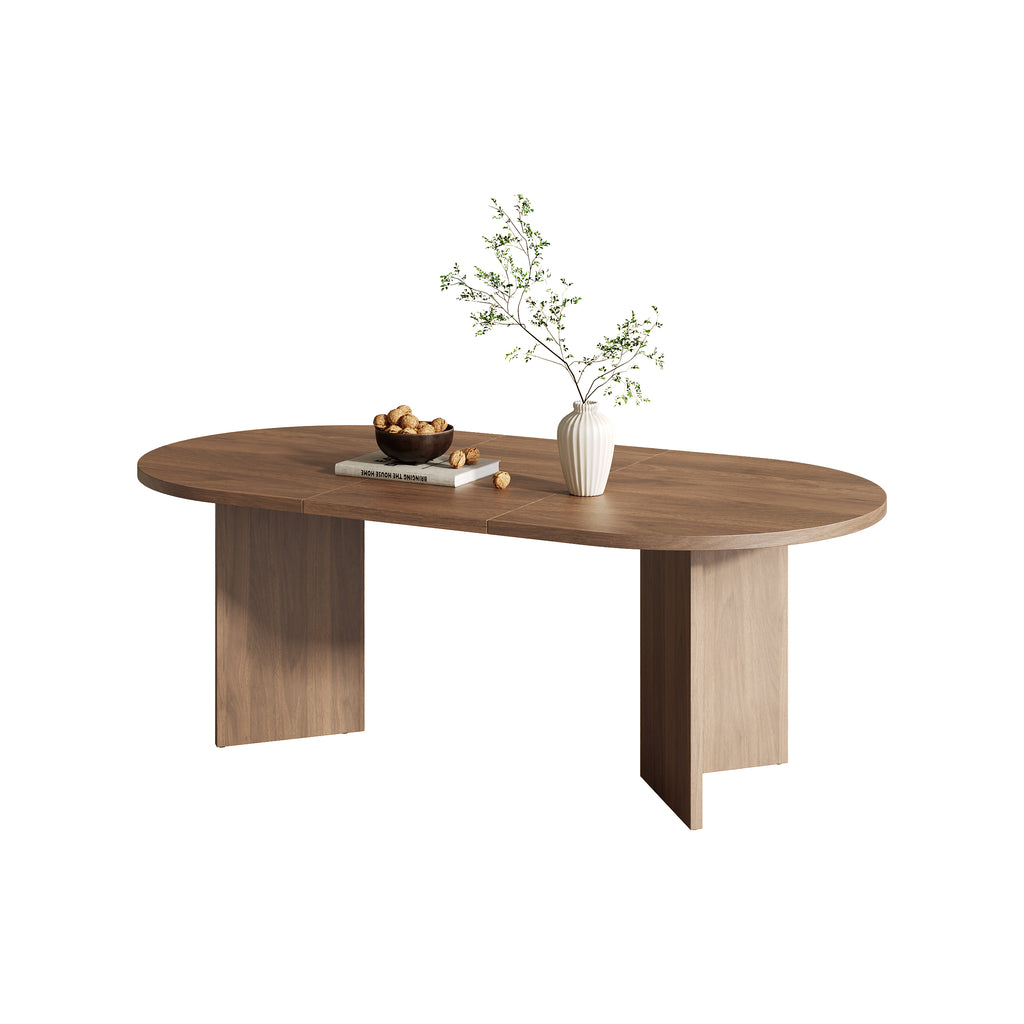[variant:N859P472961A] Oval Walnut Dining Table – 79-Inch image 9