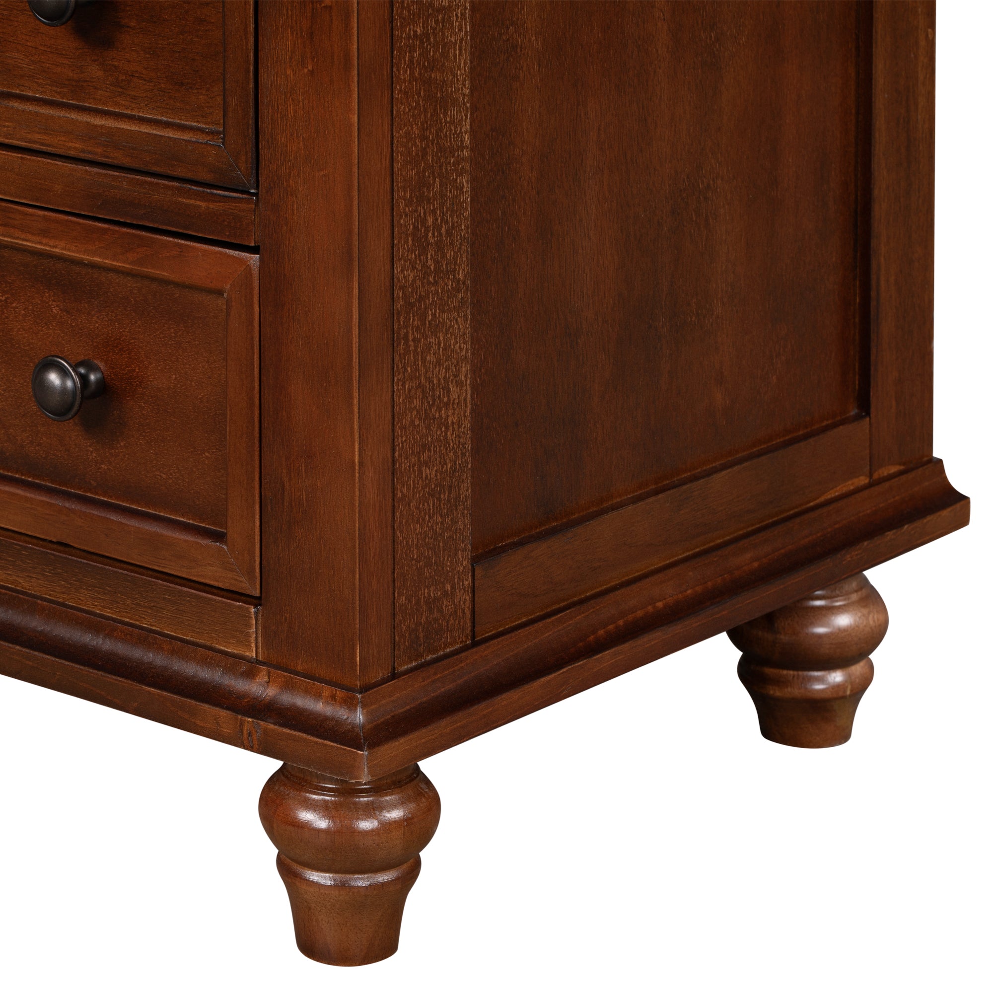 3-Drawer Nightstand with Pull-Out Tray – 27.6-Inch — [variant:N889P444139D] Brown image 12
