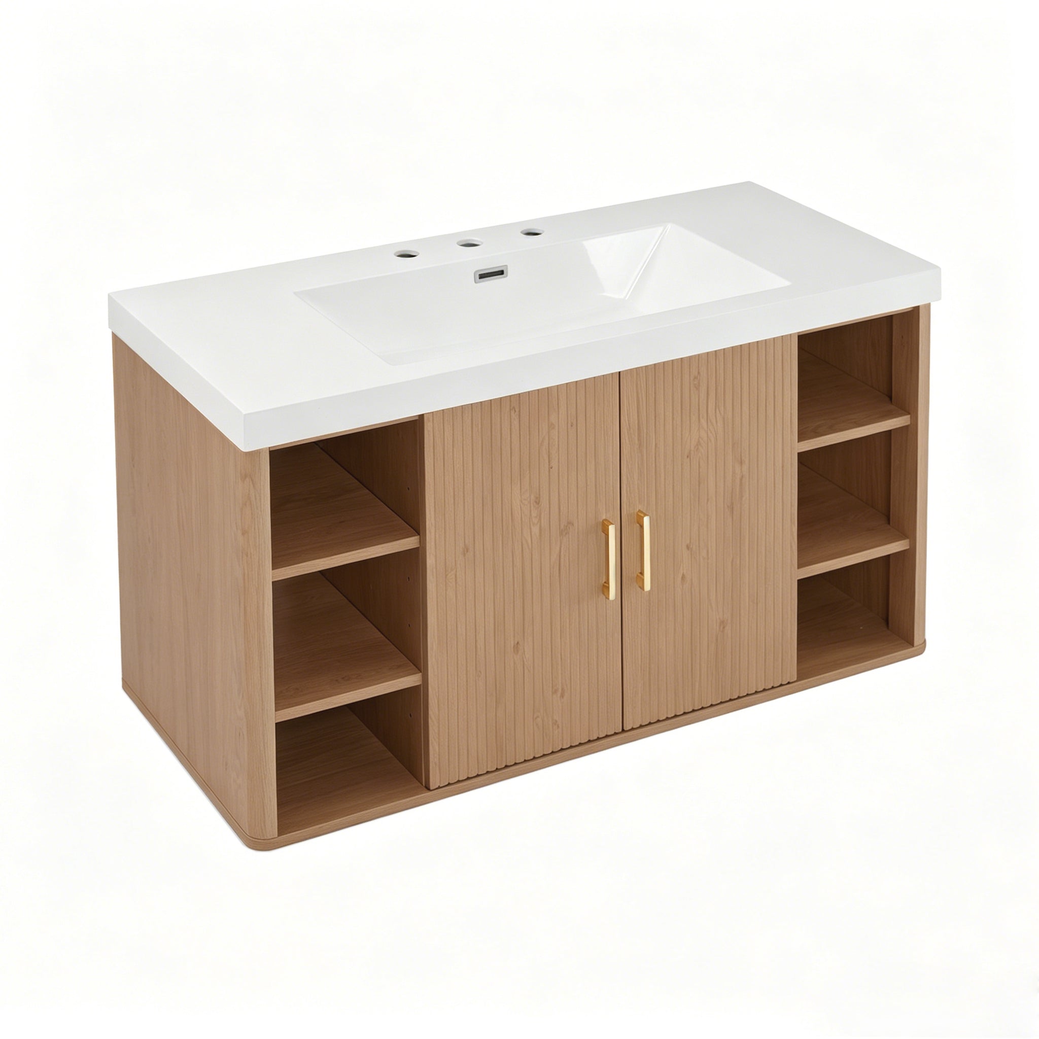 [variant:N729P000039N] Wall-Mounted Bathroom Vanity with SMC Sink – 42-Inch image 17