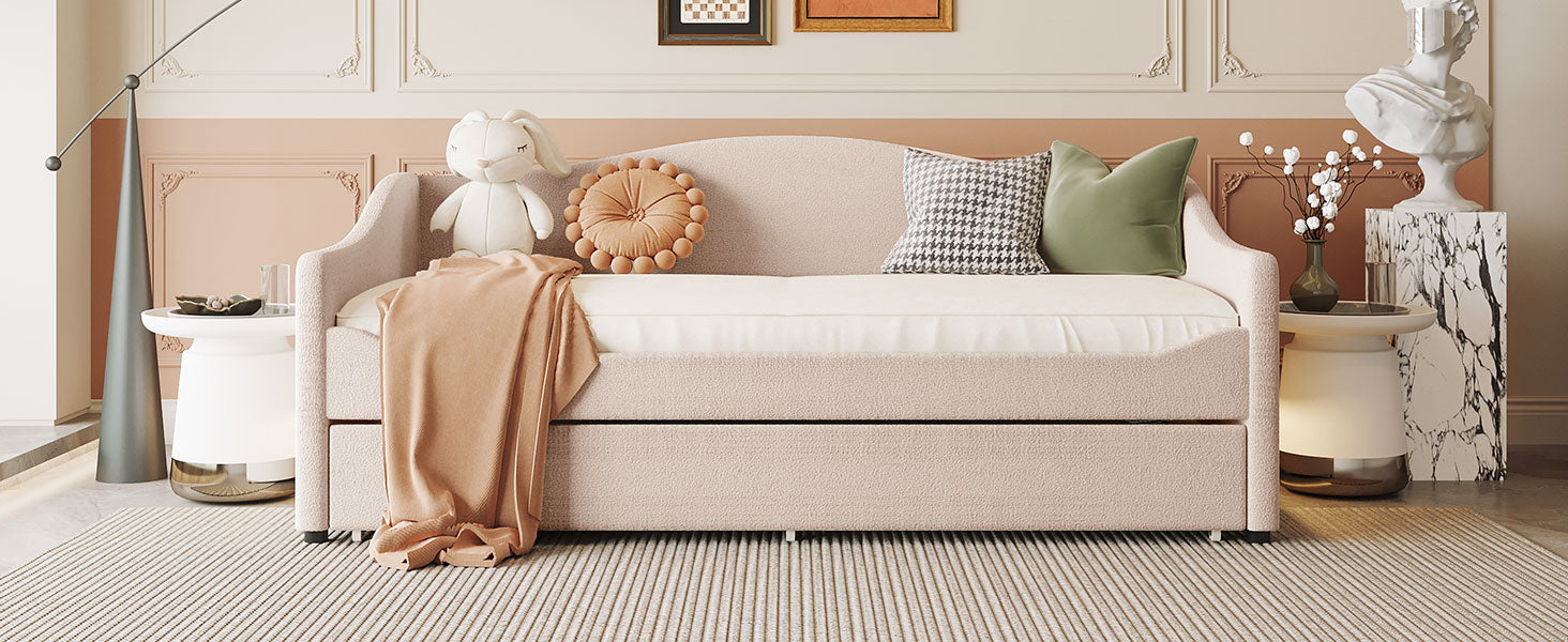 [variant:N850S00065A] Teddy Fleece Twin Daybed with Light and Trundle image 14