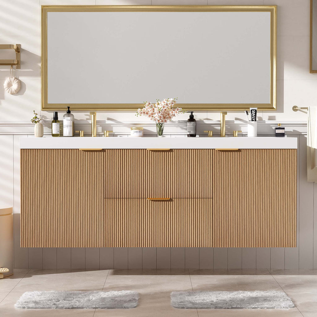 [variant:N729P000007N] Double-Sink Bathroom Vanity with SMC Top – 59.3-Inch image 1