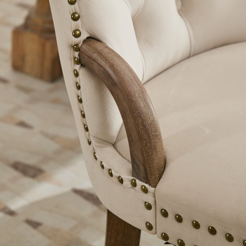 [variant:W5755P512977] Tufted Velvet Dining Armchairs – Set of 2 image 12