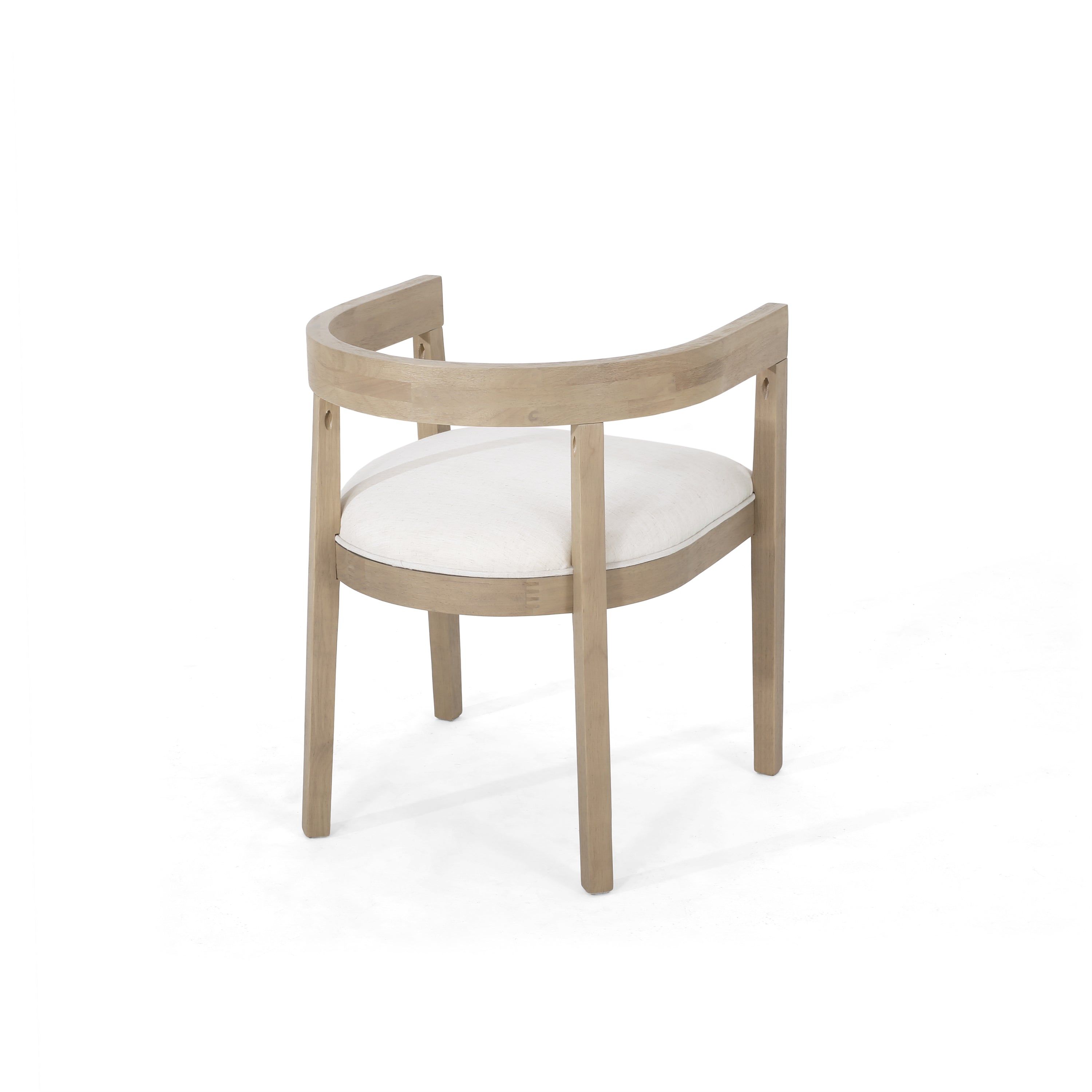 [variant:N872P268260A] Set of 2 Modern Beige Upholstered Dining Armchairs image 6