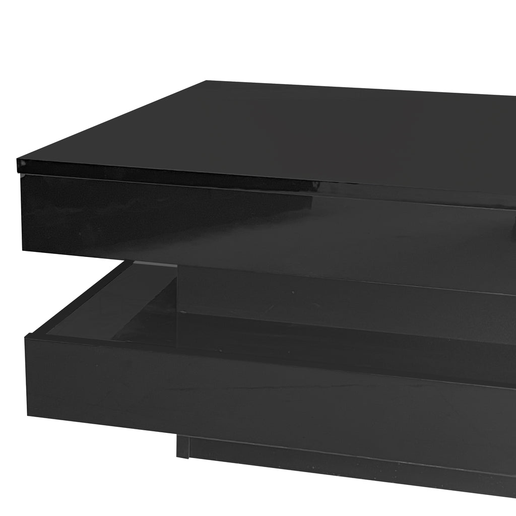 [variant:N892P423297B] Square High-Gloss LED Coffee Table with Rotating Top image 23