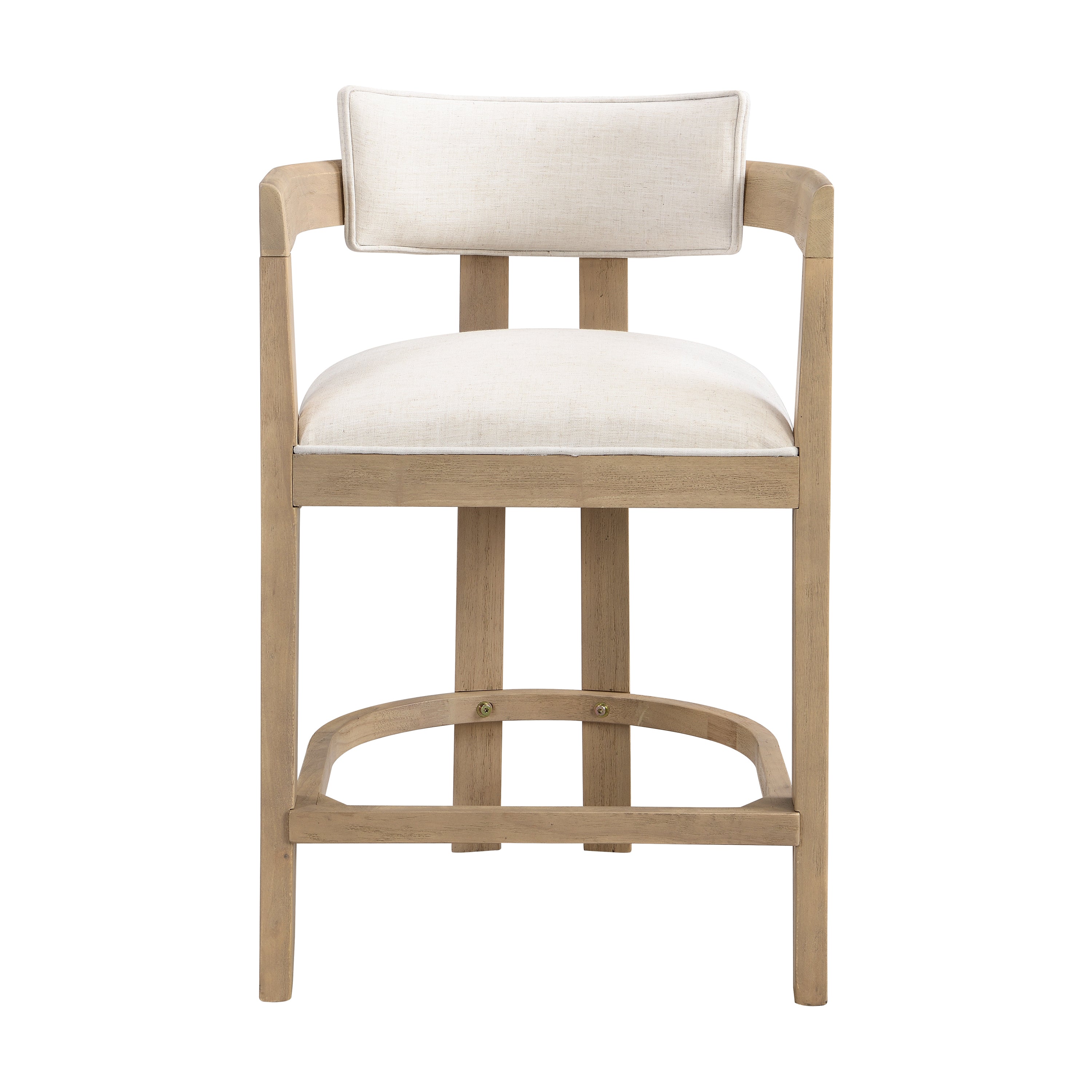 Set of 2 Upholstered Counter Stools — [variant:N872P375625A] Beige,Natural Ash image 7