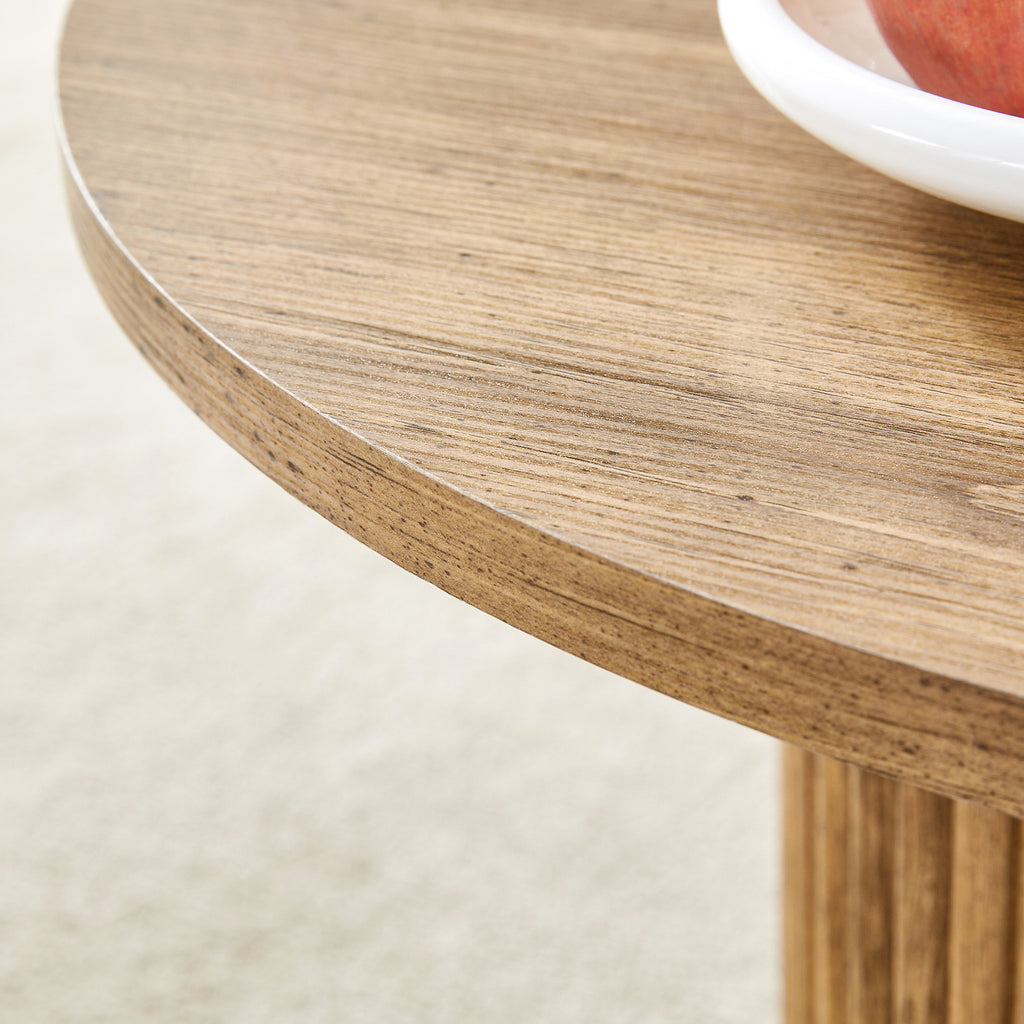 [variant:W3806P404738] Round Fluted Coffee Table with Metal Frame – 27.5-Inch image 24