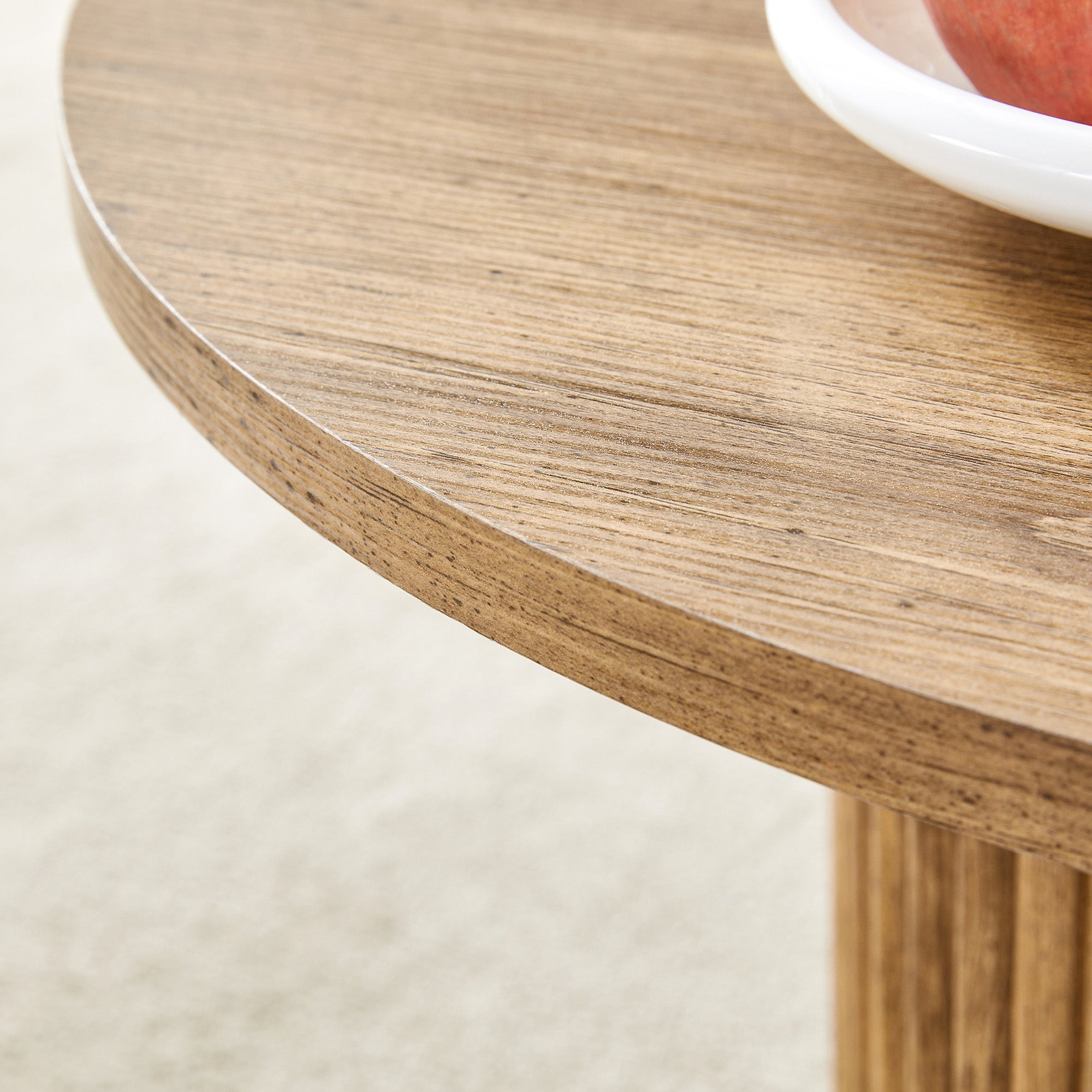 [variant:W3806P404738] Round Fluted Coffee Table with Metal Frame – 27.5-Inch image 24
