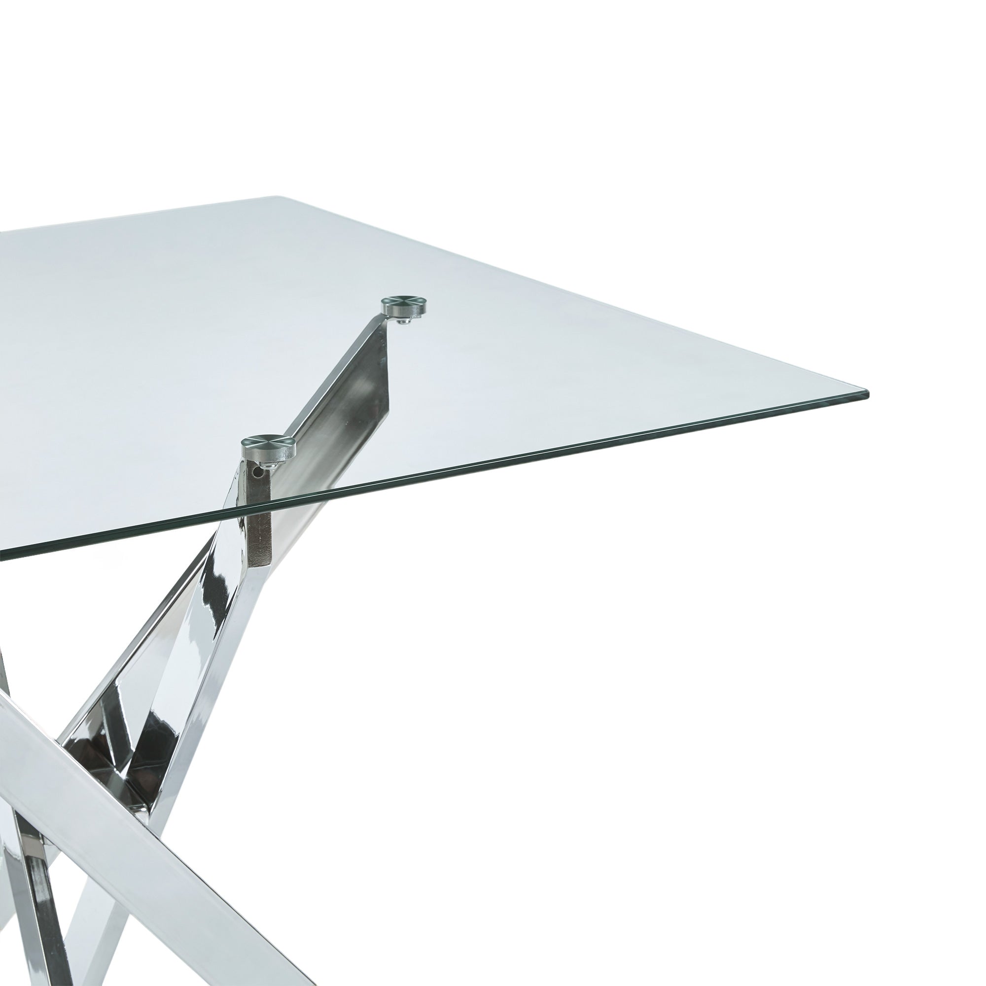 Glass Dining Table – Square or Round — [variant:W3808P395781] Chrome image 8