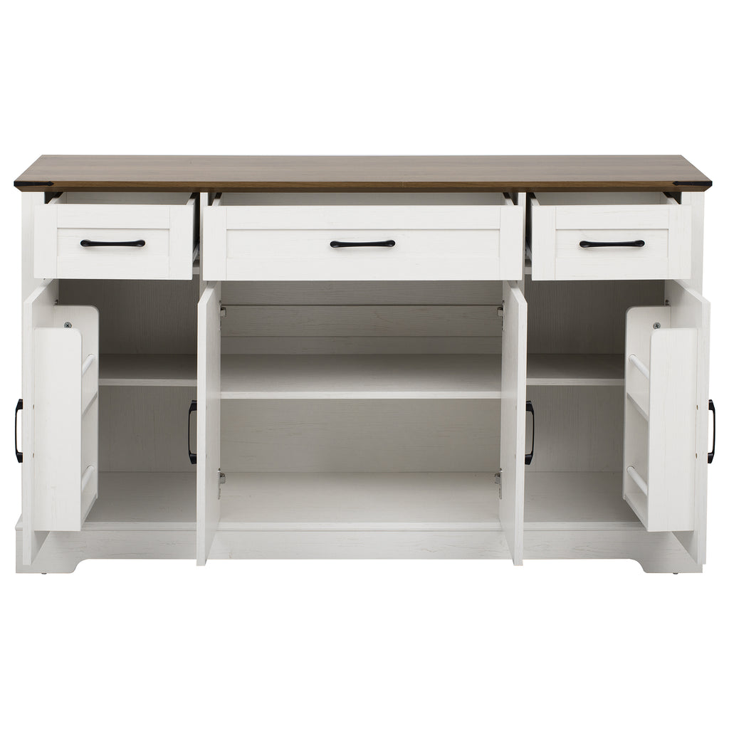 [variant:N853P444963W] 55-Inch Farmhouse Buffet Cabinet with Drawers image 18