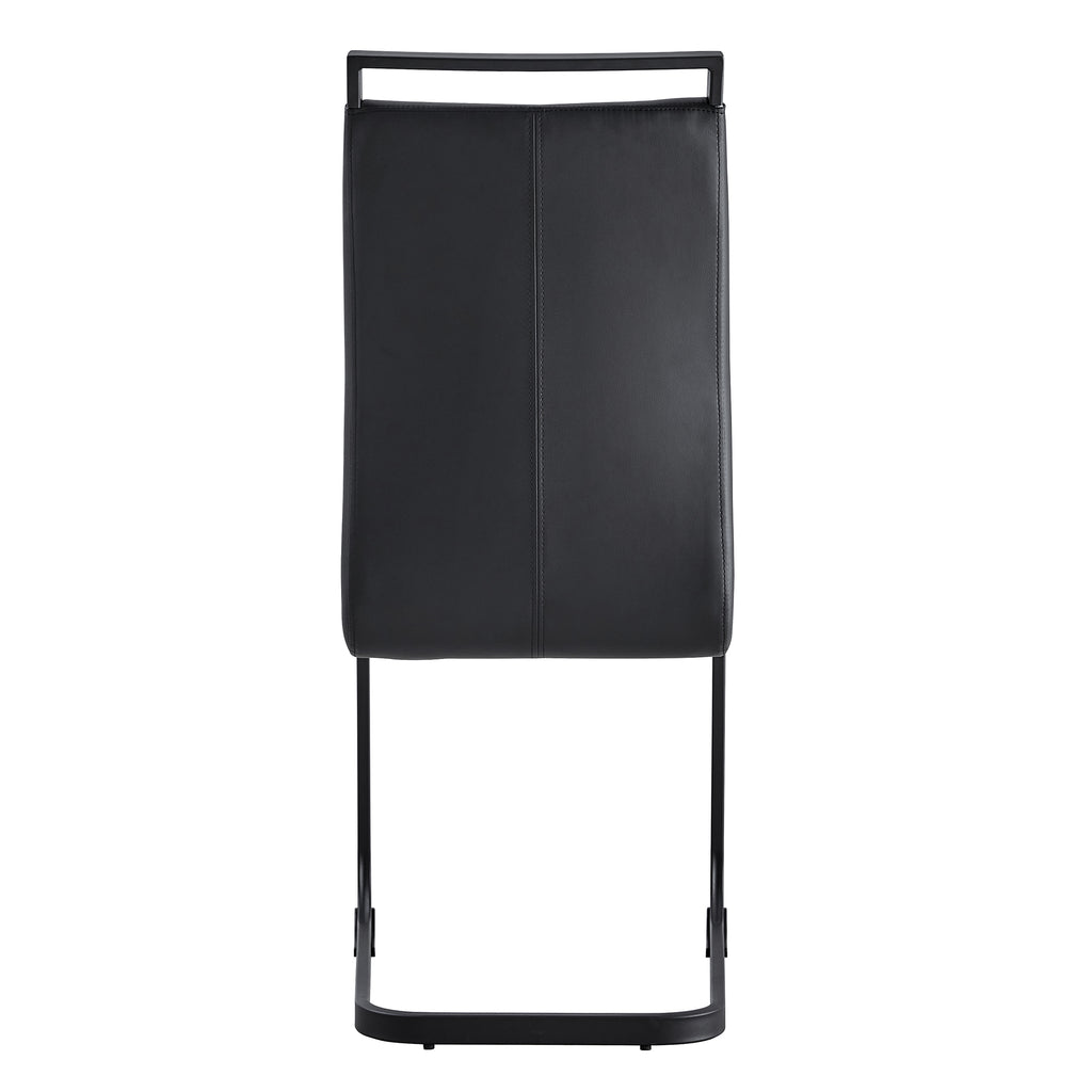 [variant:W3806P404689] Set of 2 Black PU Leather Dining Chairs image 22