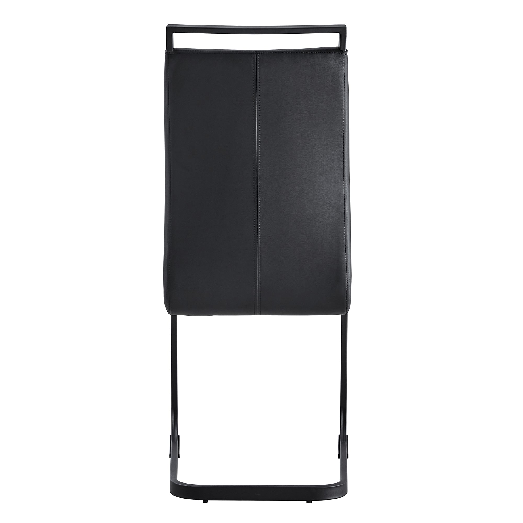 [variant:W3806P404689] Set of 2 Black PU Leather Dining Chairs image 22