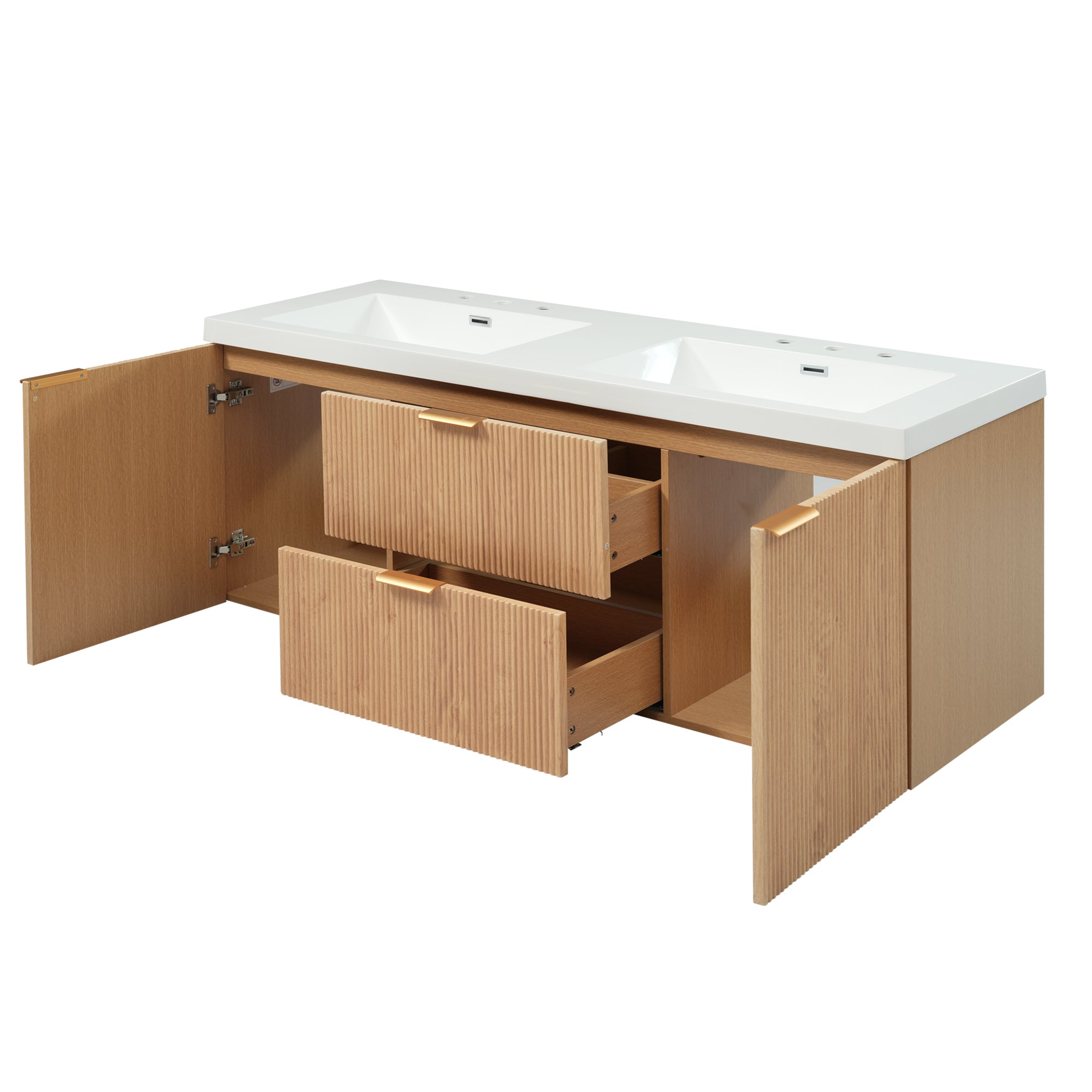 [variant:N729P000007N] Double-Sink Bathroom Vanity with SMC Top – 59.3-Inch image 16