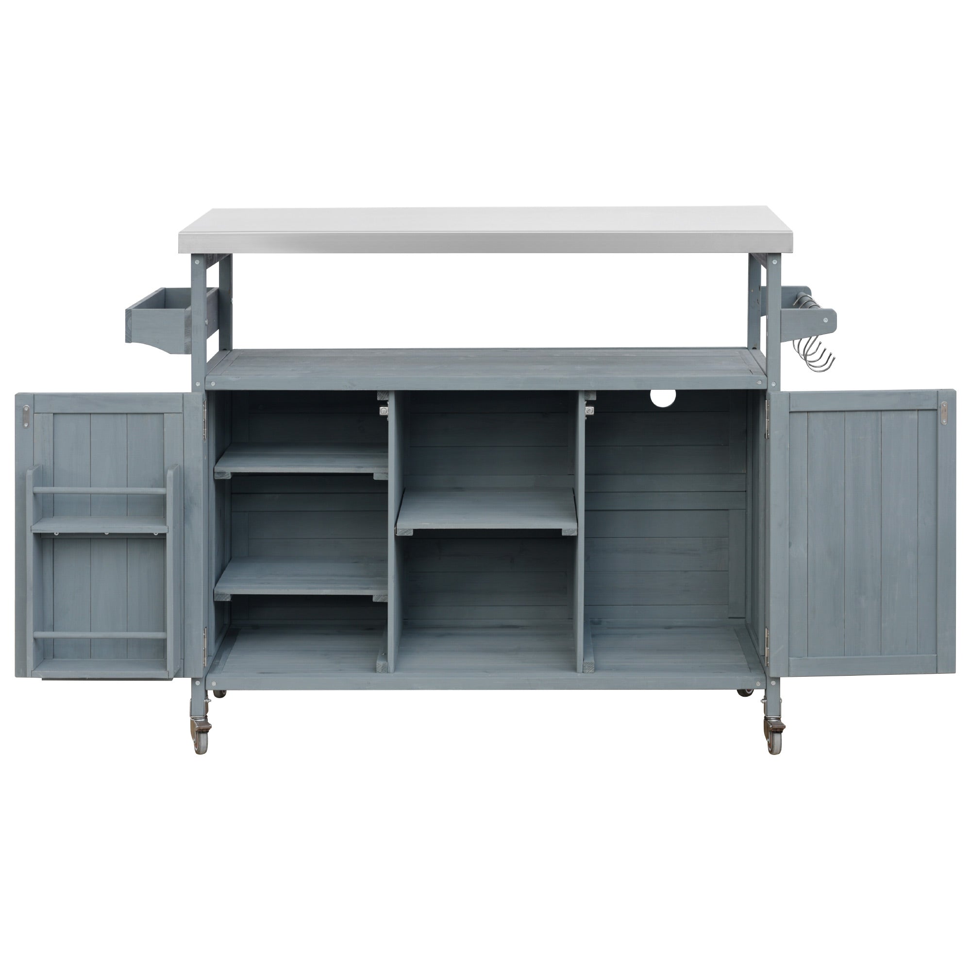[variant:N853P386114G] Outdoor Grill Cart with Stainless Steel Top – Gray and Blue, 50.25-Inch image 21