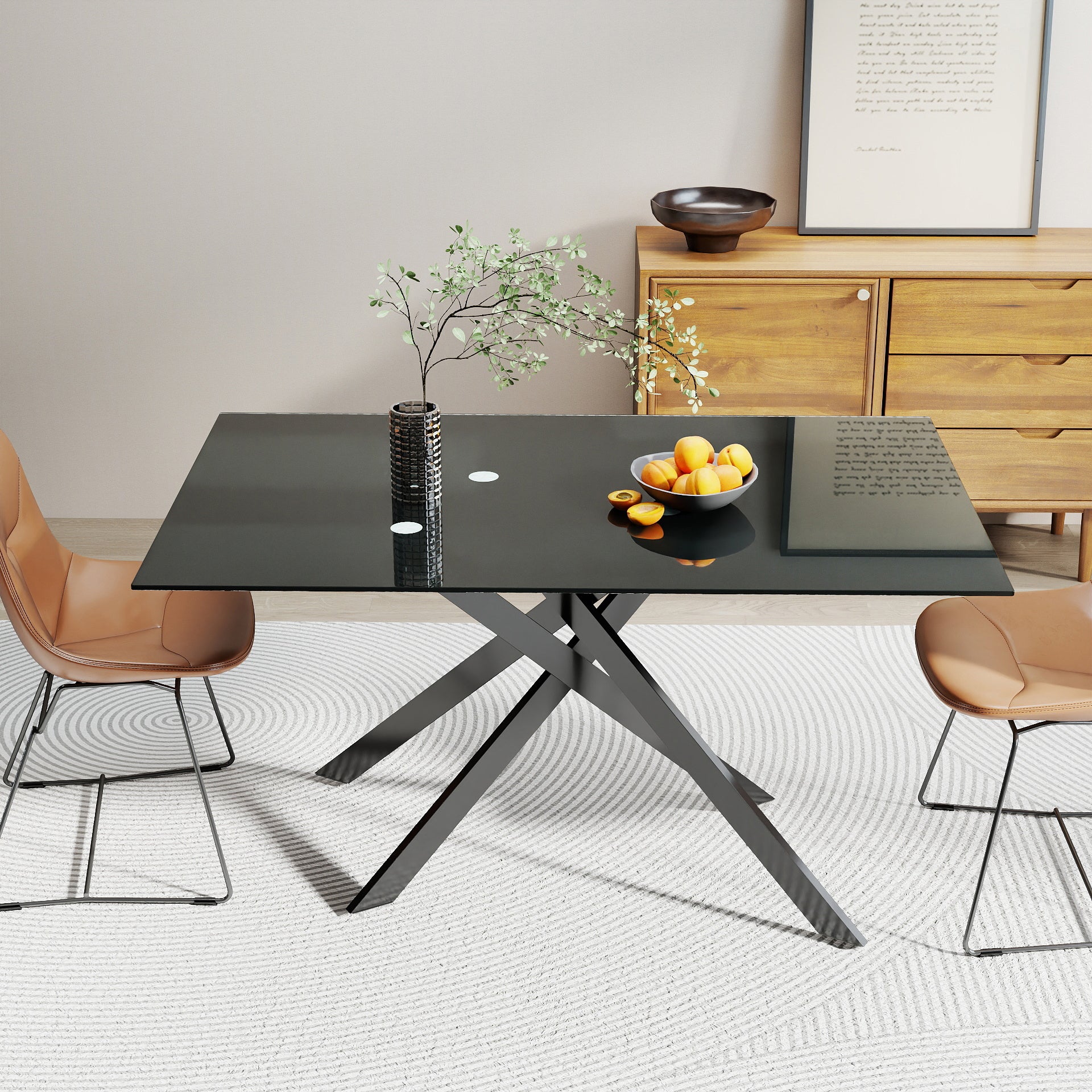 [variant:W3856P411912] Tempered-Glass Dining Table – 51-Inch image 5