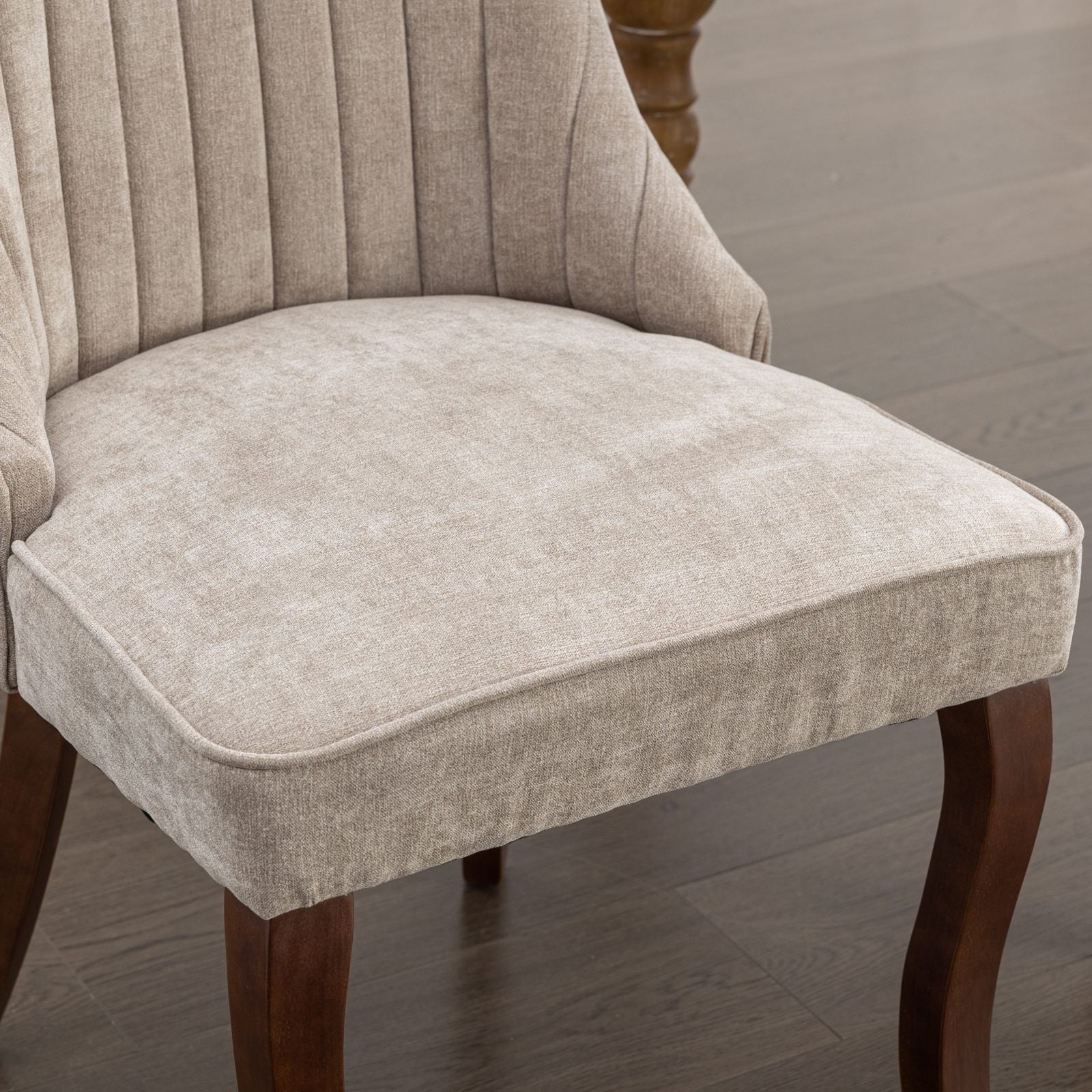 [variant:W5755P474631] Rayon Set of 2 Beige Fabric Dining Chairs image 10