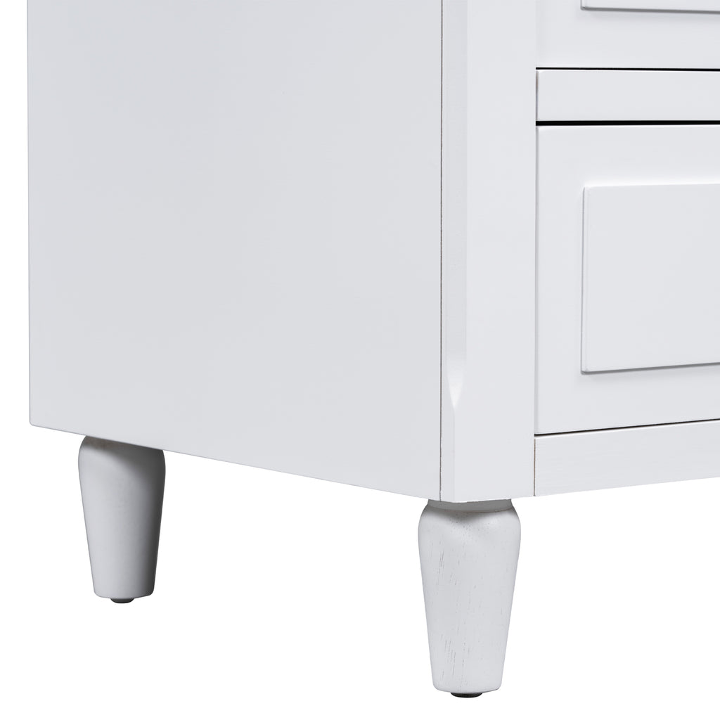 3-Drawer Painted Nightstand – 28-Inch — [variant:N889P444140K] White image 12